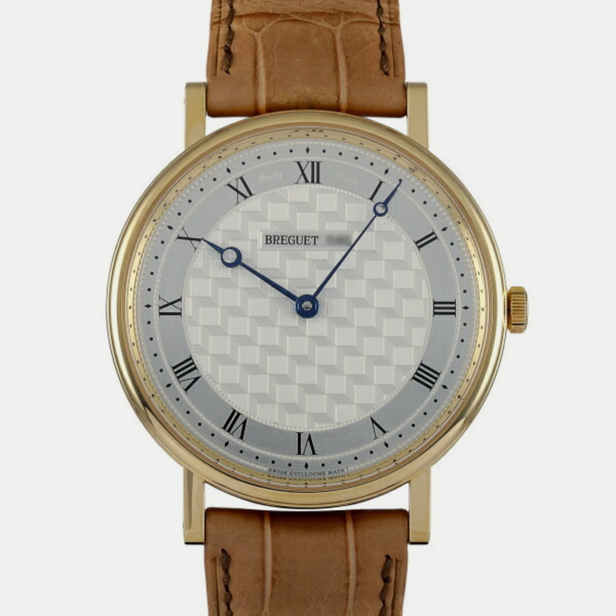 Pre-owned Breguet Silver 18k Yellow Gold Classic Art Deco 5967ba/11/9w6 Automatic Men's Wristwatch 41 Mm