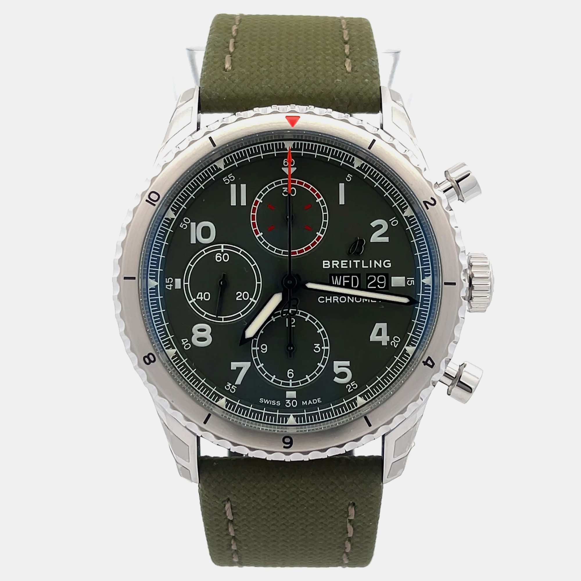 

Breitling Aviator 8 A133161A1L1X2 Automatic Green Stainless Steel Men’s Wristwatch 43 mm