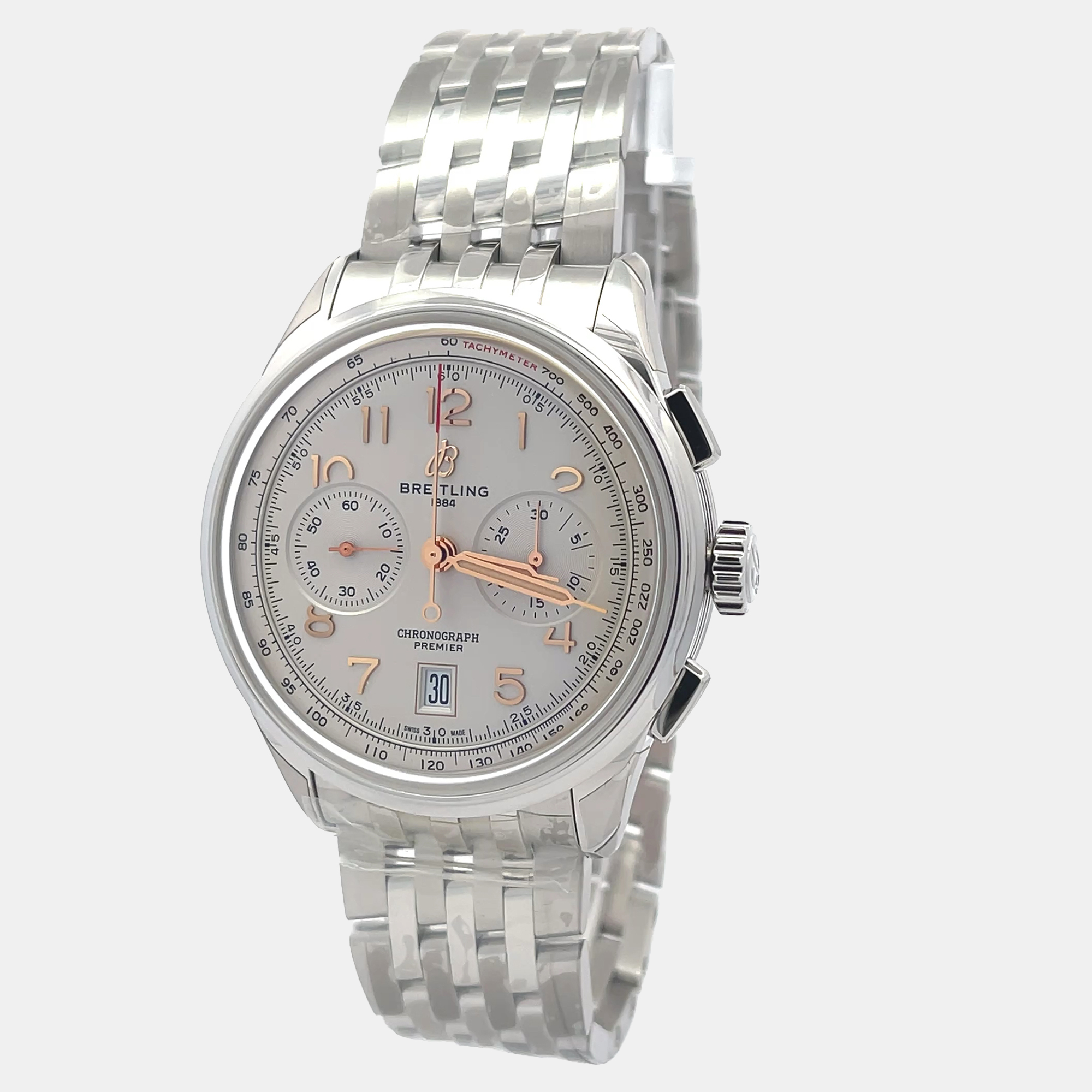 

Breitling Premier AB0145211G1A1 Automatic Cream Stainless Steel Men’s Wristwatch 42 mm