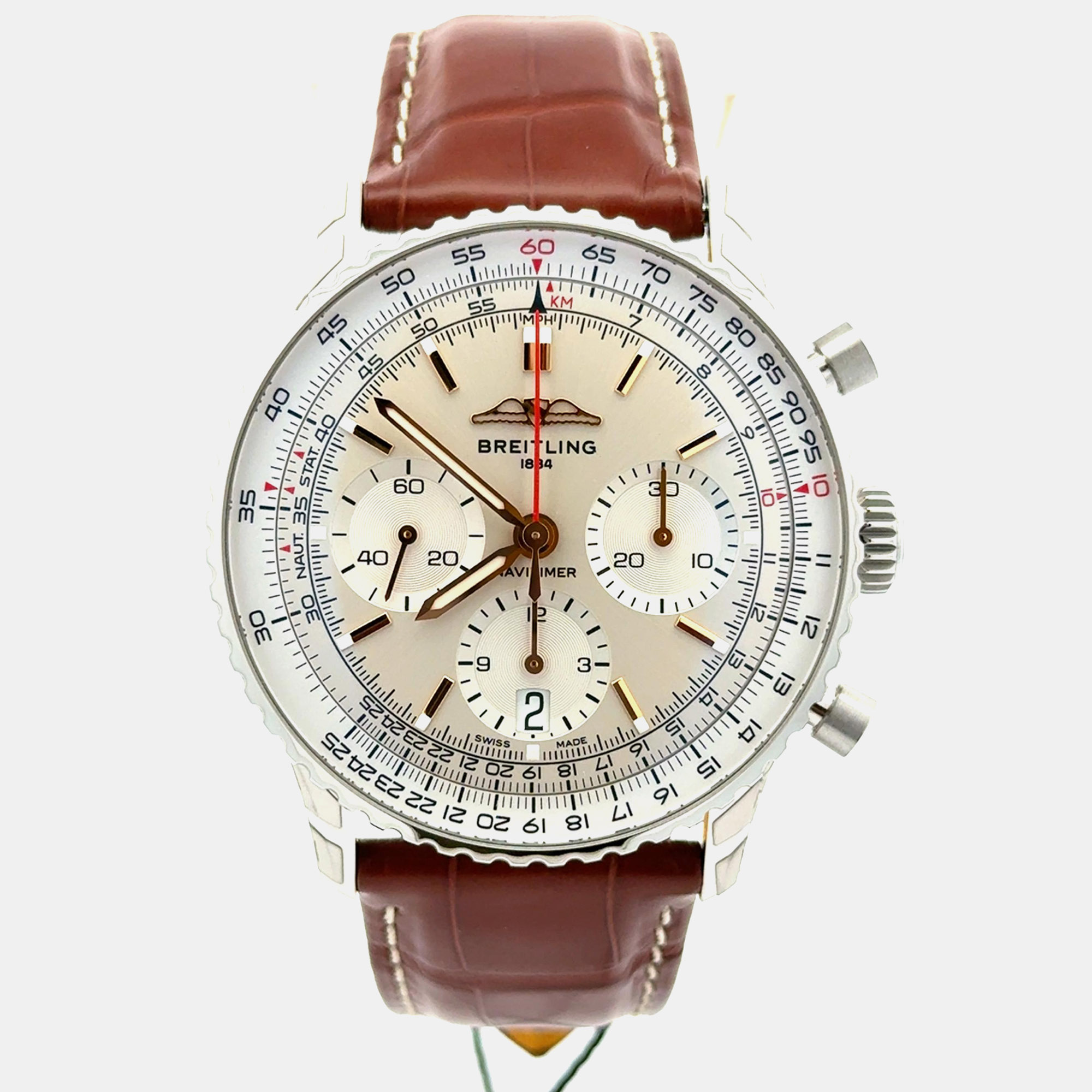 Breitling Navitimer 1 B01 Chronograph 41 AB0139211G1P1 Automatic Silver Stainless Steel Men’s Wristwatch 41mm