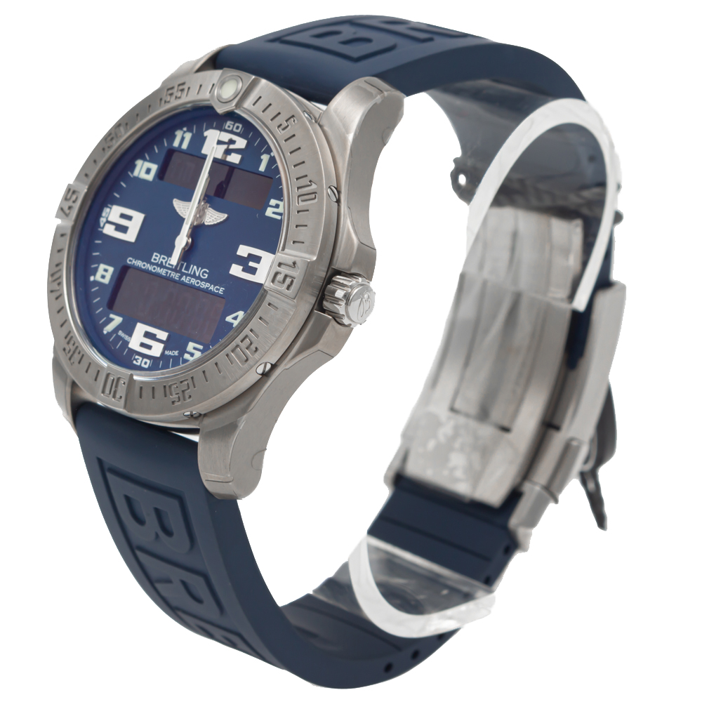 

Breitling Digital Titanium Navy Blue Professional Aerospace Evo Men's Watch