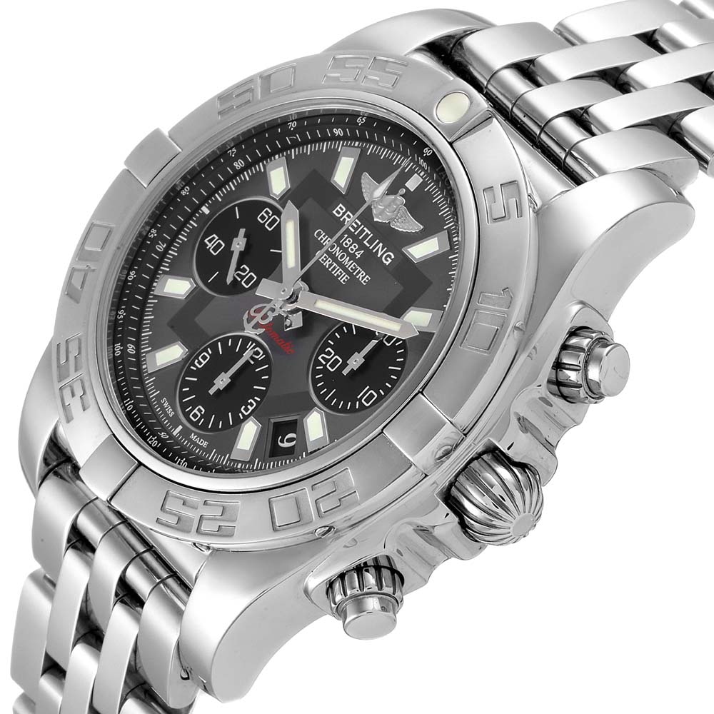 

Breitling Grey Stainless Steel Chronomat Evolution AB0140 Men's Wristwatch 41 MM
