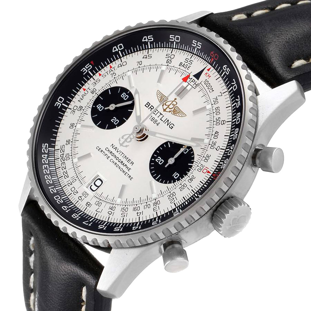 

Breitling Silver Stainless Steel Navitimer Exemplaires Limited Edition A23330 Men's Wristwatch 41.5 MM