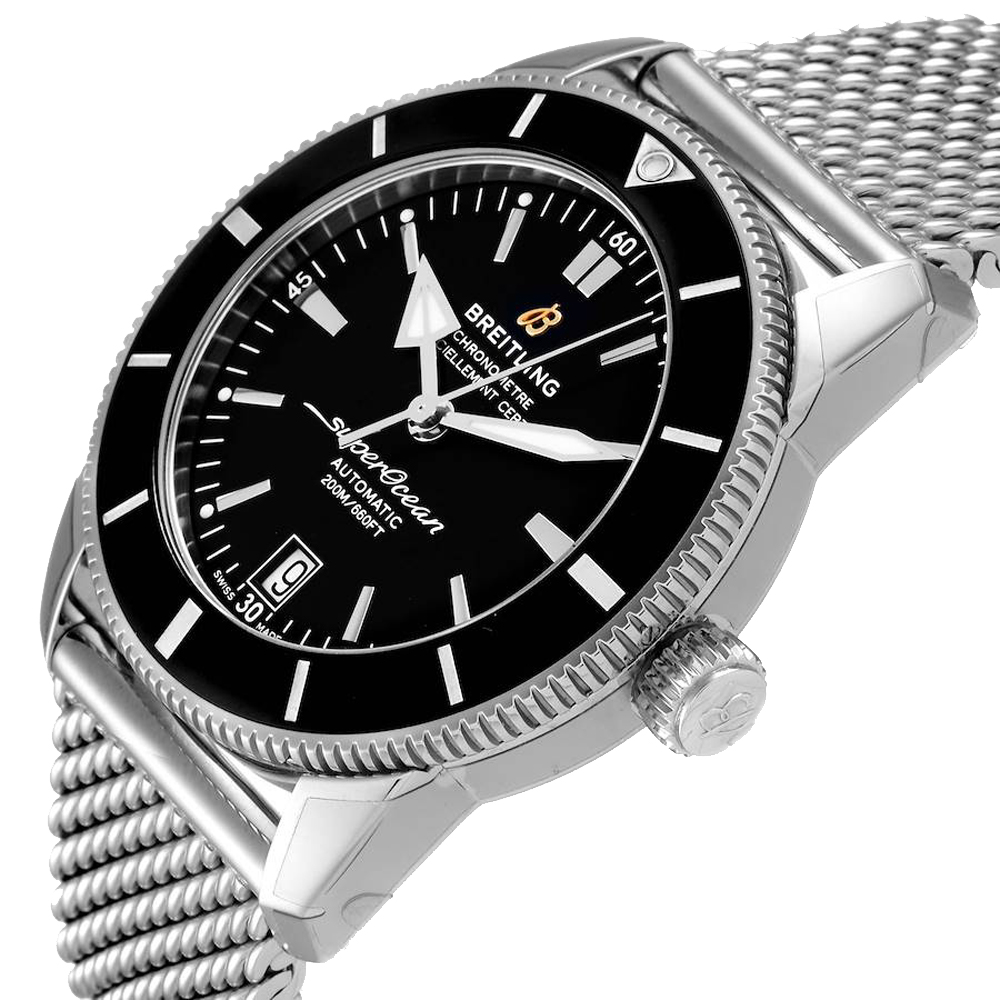 

Breitling Black Stainless Steel Superocean Heritage II AB2010 Men's Wristwatch 42 MM