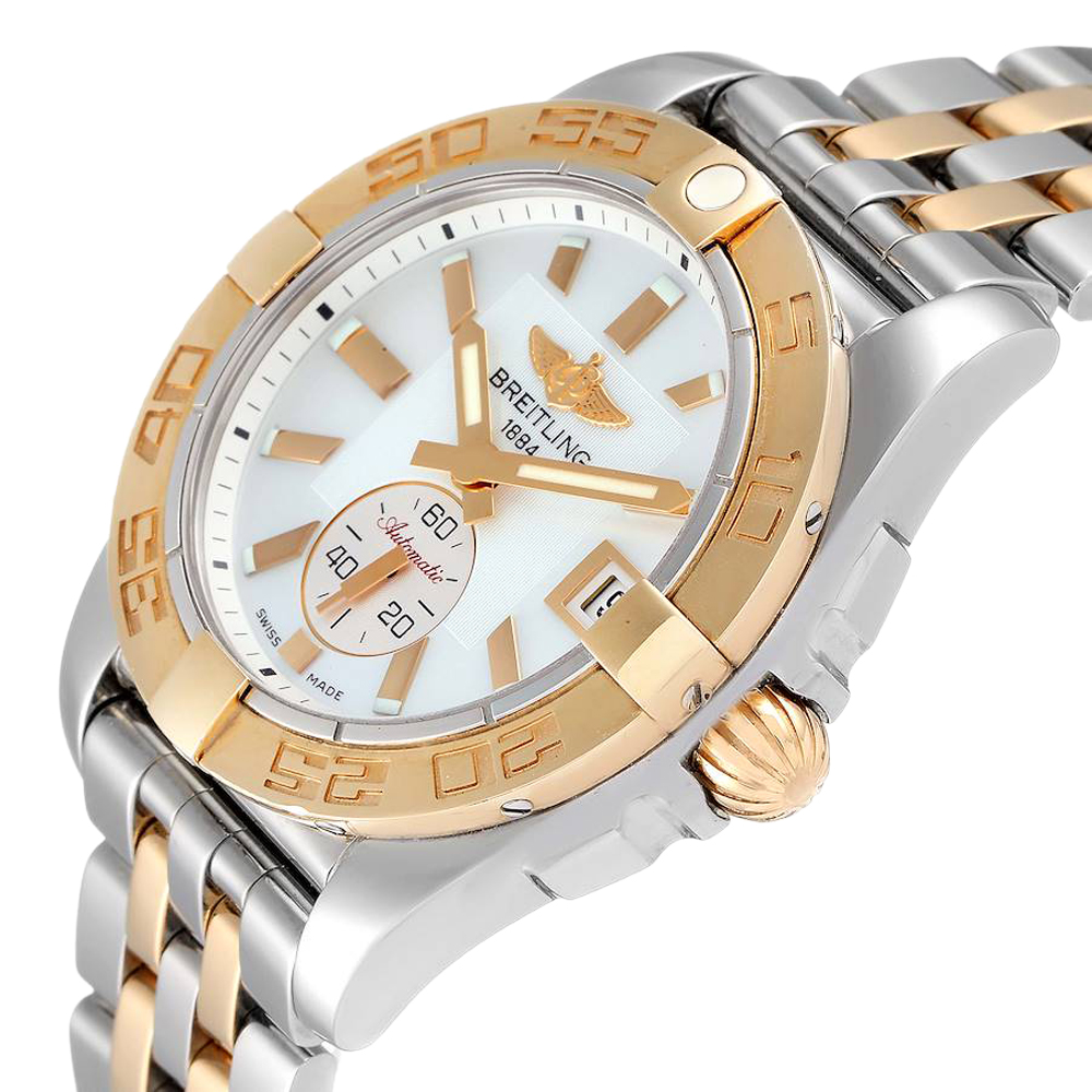 

Breitling MOP 18K Rose Gold And Stainless Steel Galactic C37330 Men's Wristwatch 36 MM, White