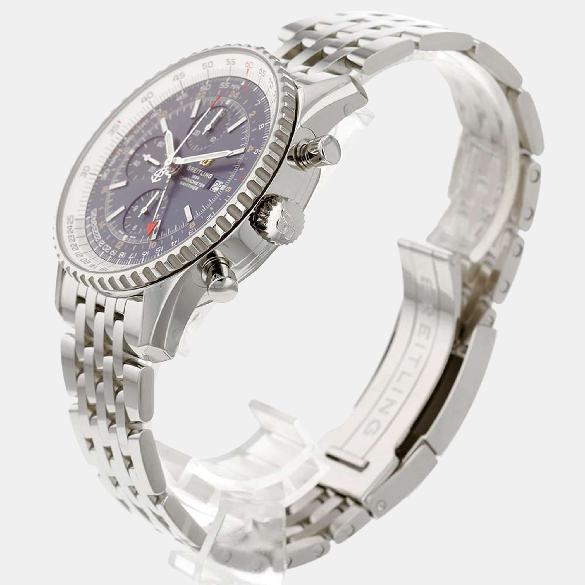 

Breitling Blue Stainless Steel Navitimer A24322121C2A1 Automatic Men's Wristwatch 46 mm