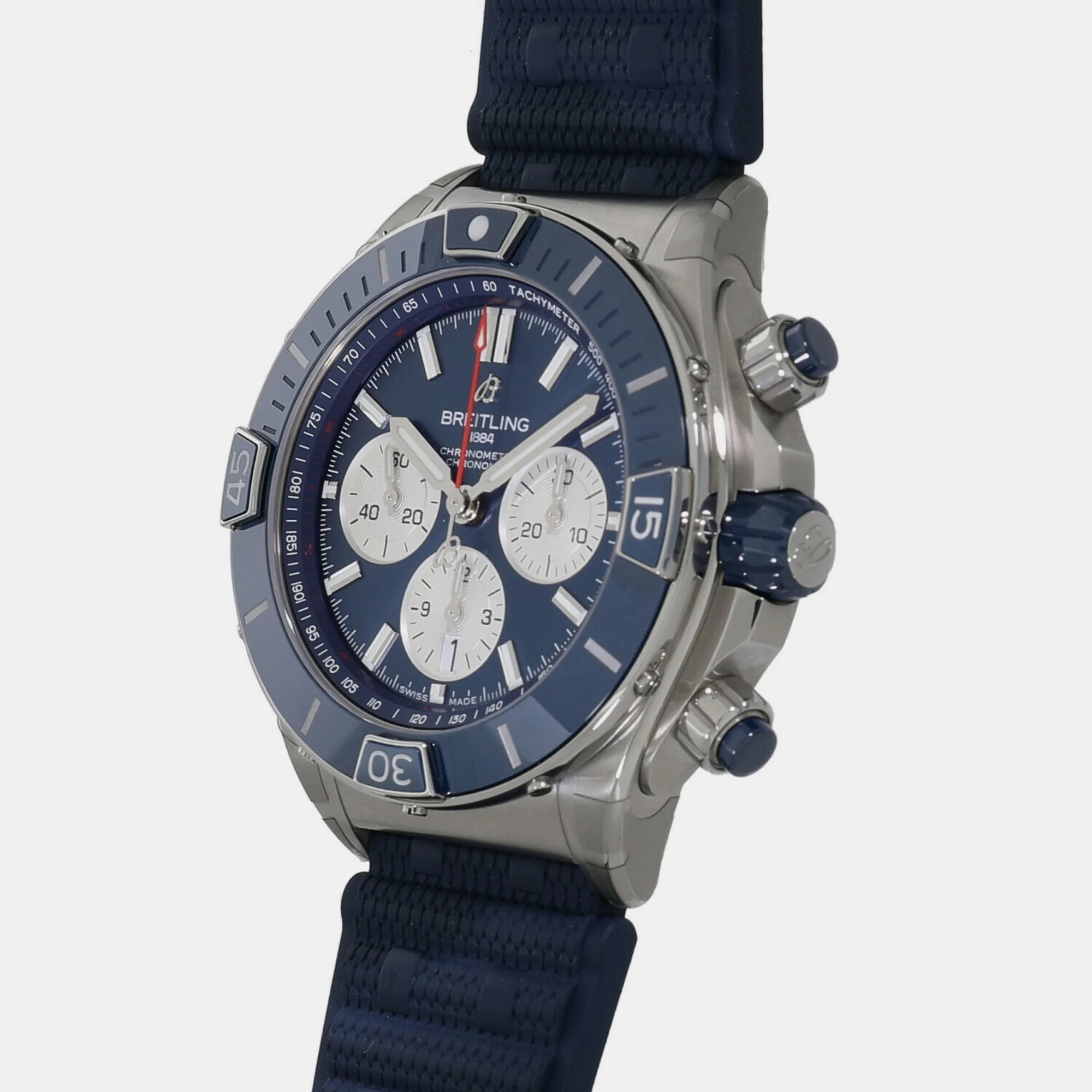 

Breitling Blue Stainless Steel Chronomat AB0136161C1S1/AB0136 Automatic Chronograph Men's Wristwatch 44 mm