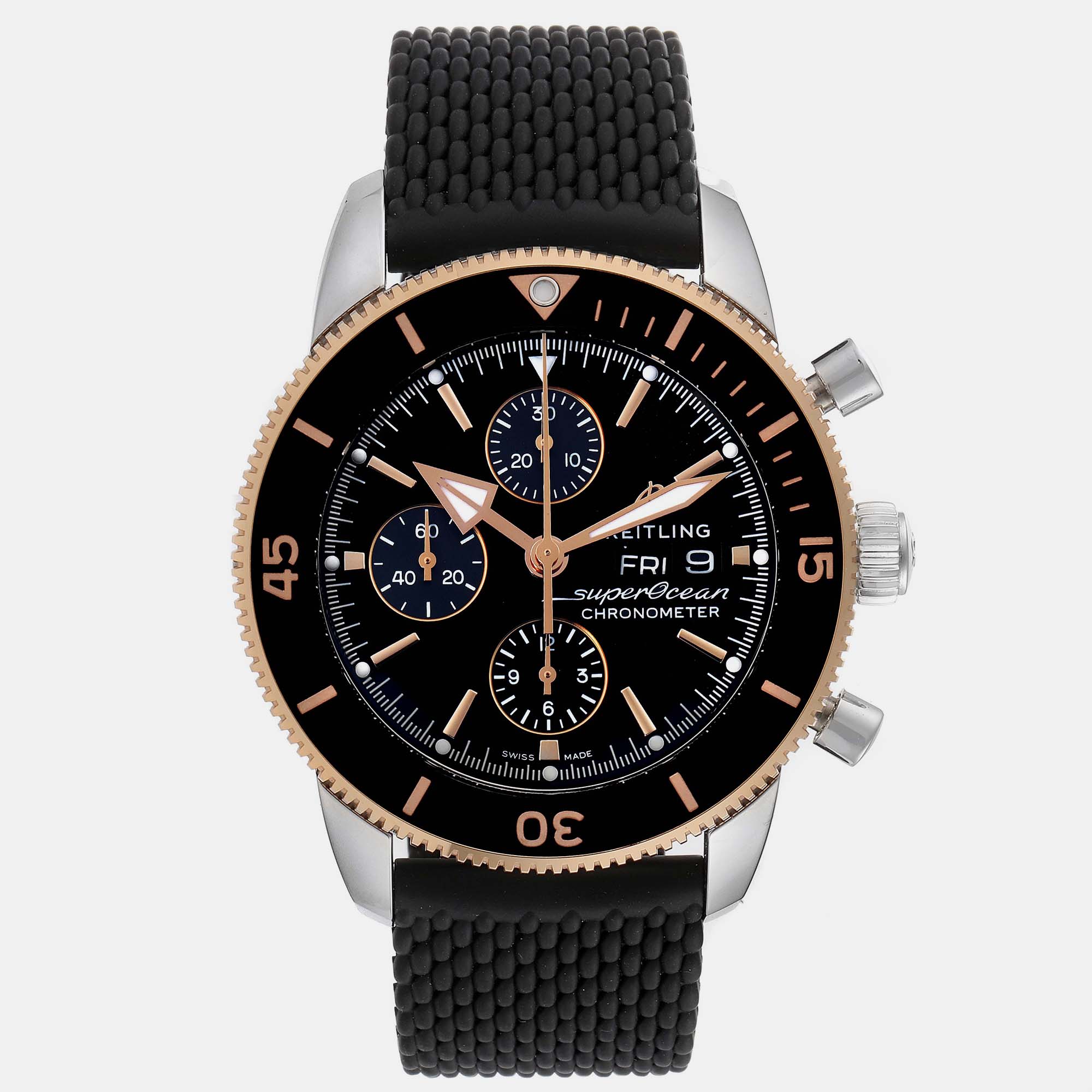 

Breitling Black Stainless Steel Superocean U13313 Automatic Men's Wristwatch 44 mm