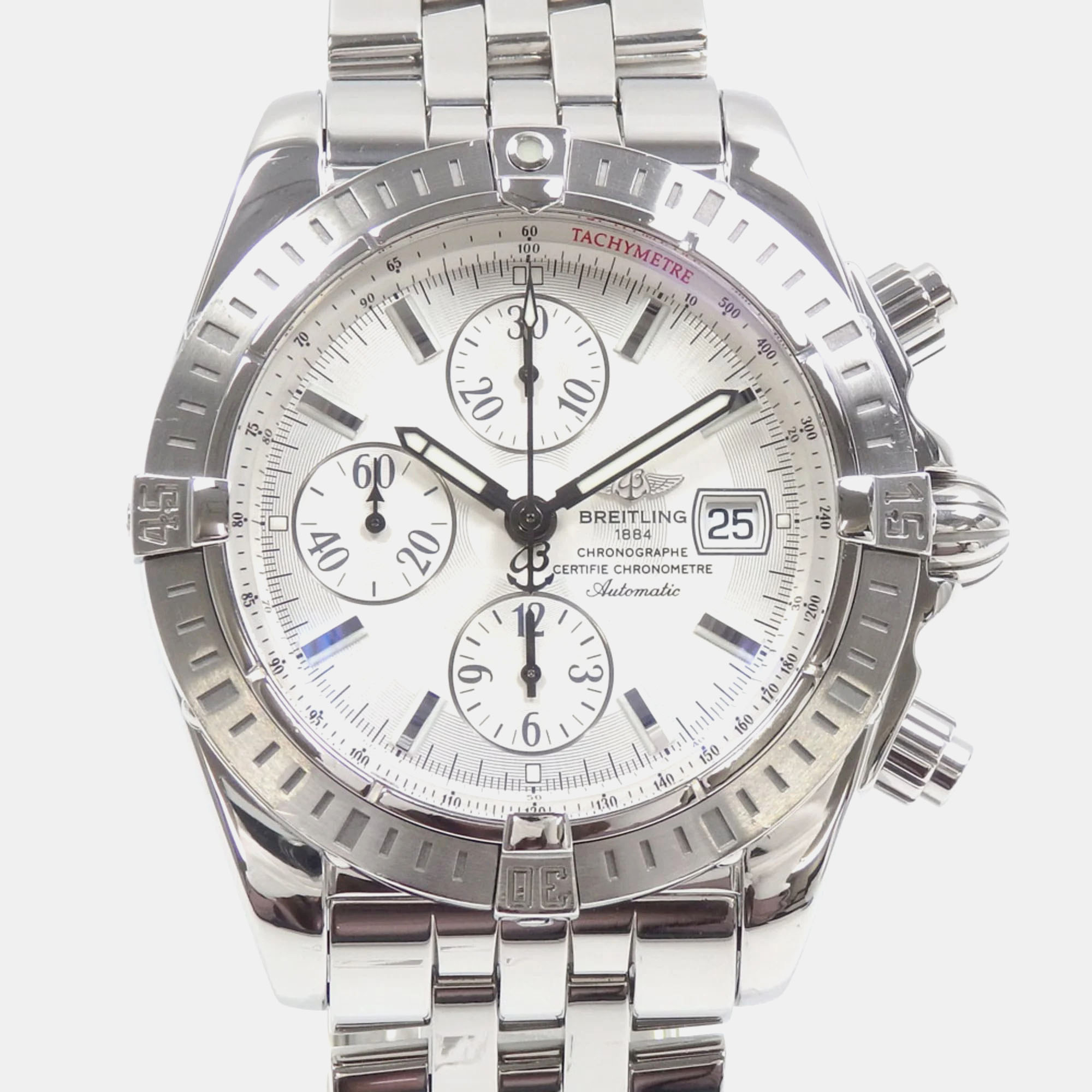

Breitling Silver Stainless Steel Chronomat A156G69PA Automatic Men's Wristwatch 43 mm