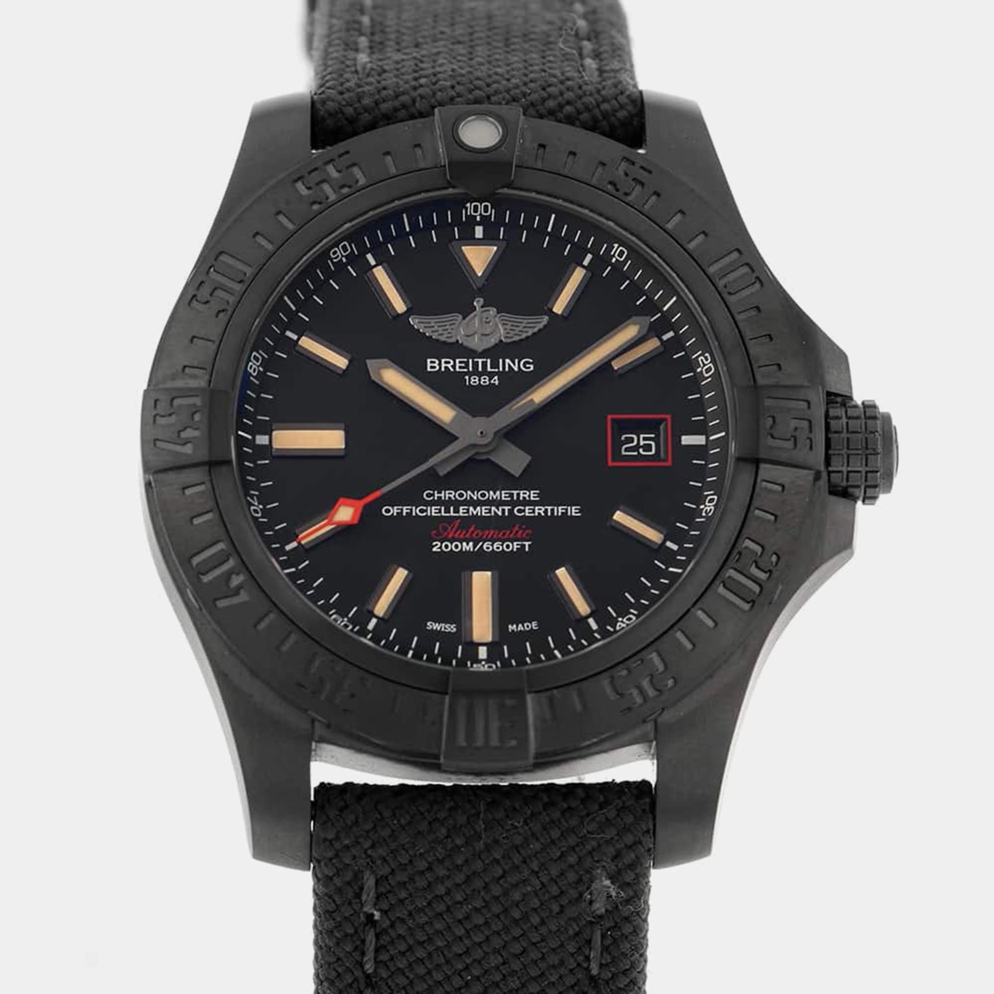 

Breitling Black Titanium Avenger Automatic Men's Wristwatch 44 mm