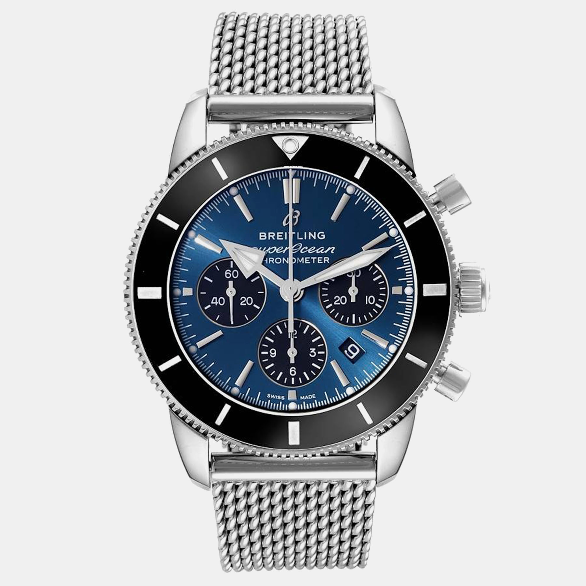 

Breitling Black Stainless Steel Superocean AB0162 Automatic Men's Wristwatch 44 mm