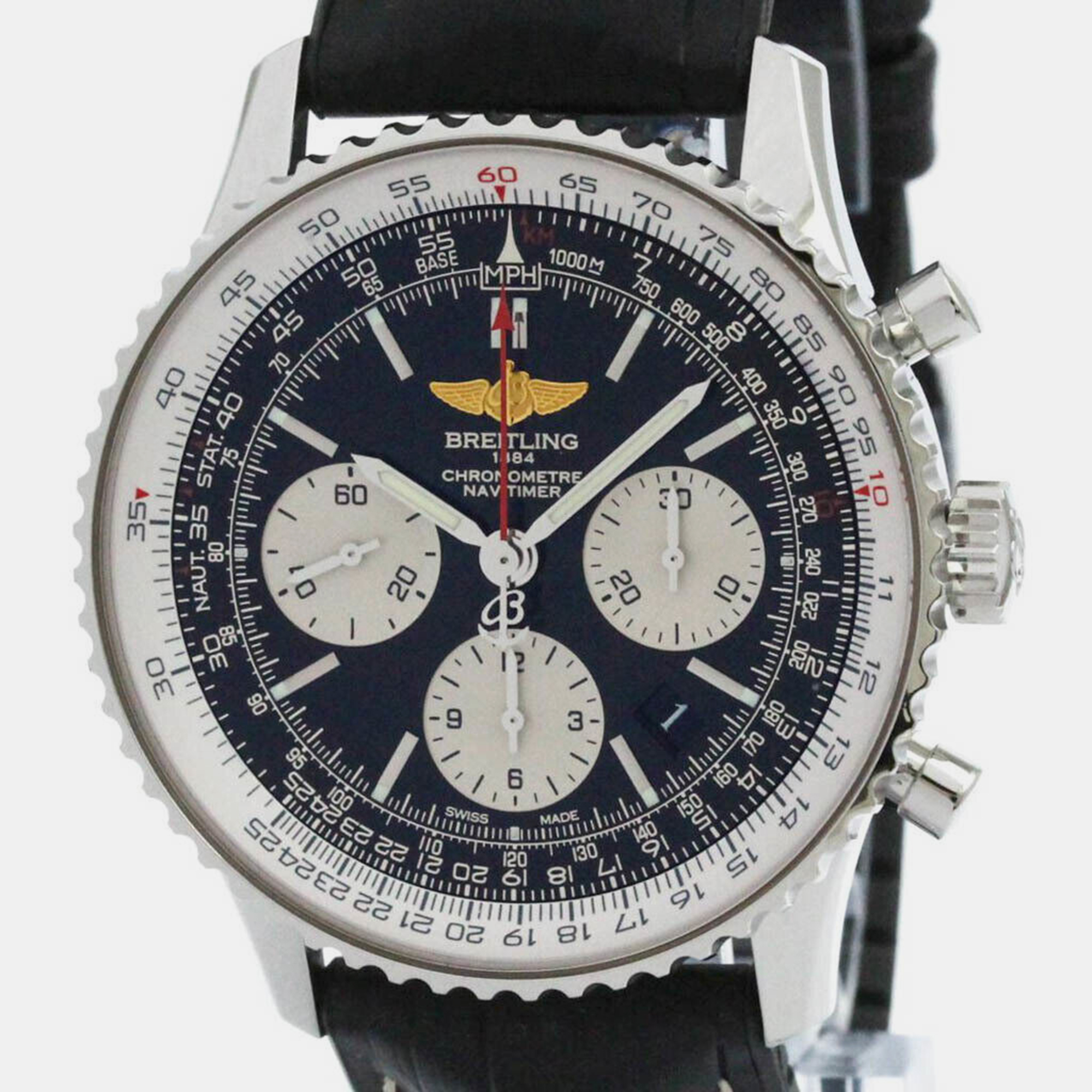 

Breitling Navitimer 01 Steel Automatic Mens Watch AB0120, Black