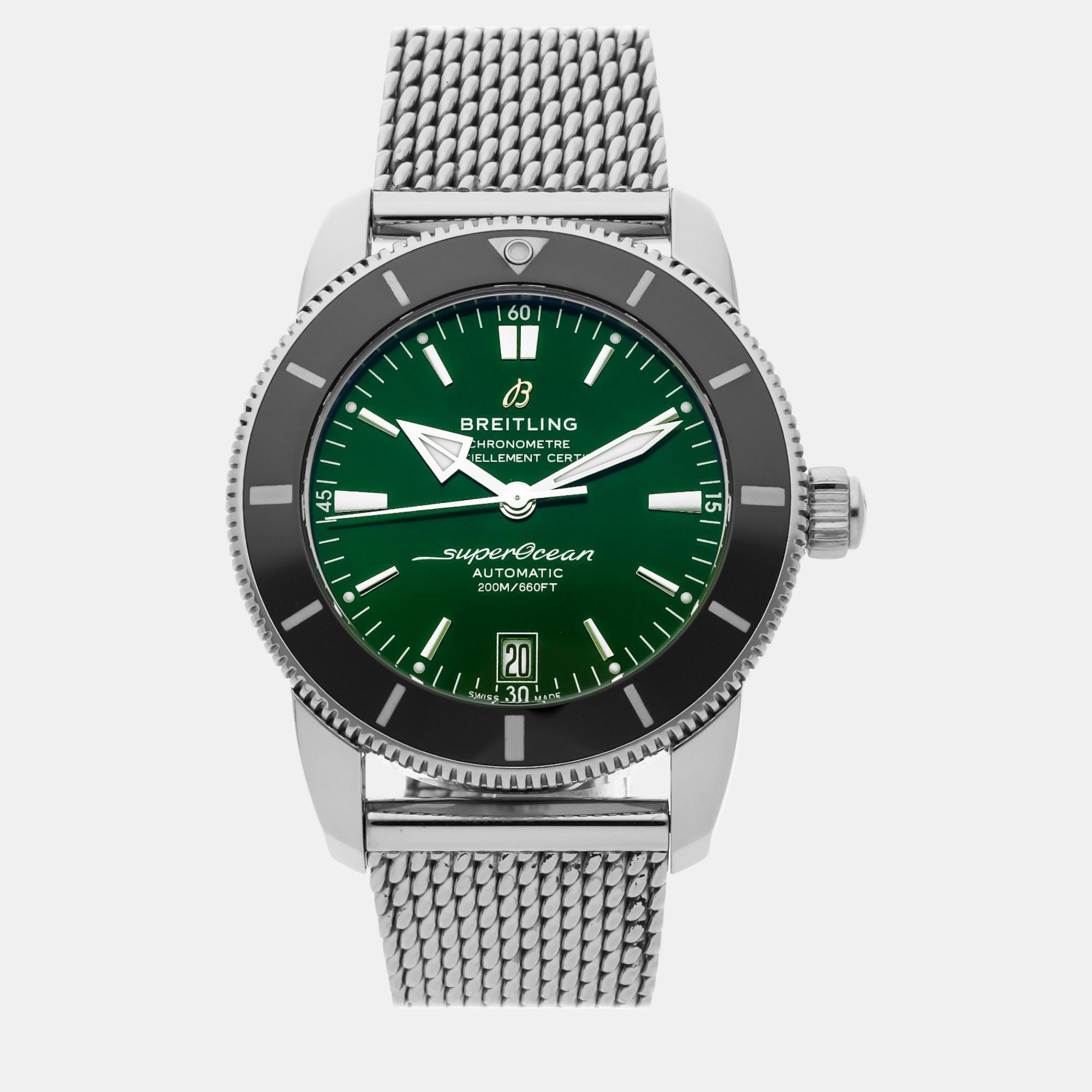 

Breitling Green Stainless Steel Superocean AB2010121L1A1 Automatic Men's Wristwatch 42 mm