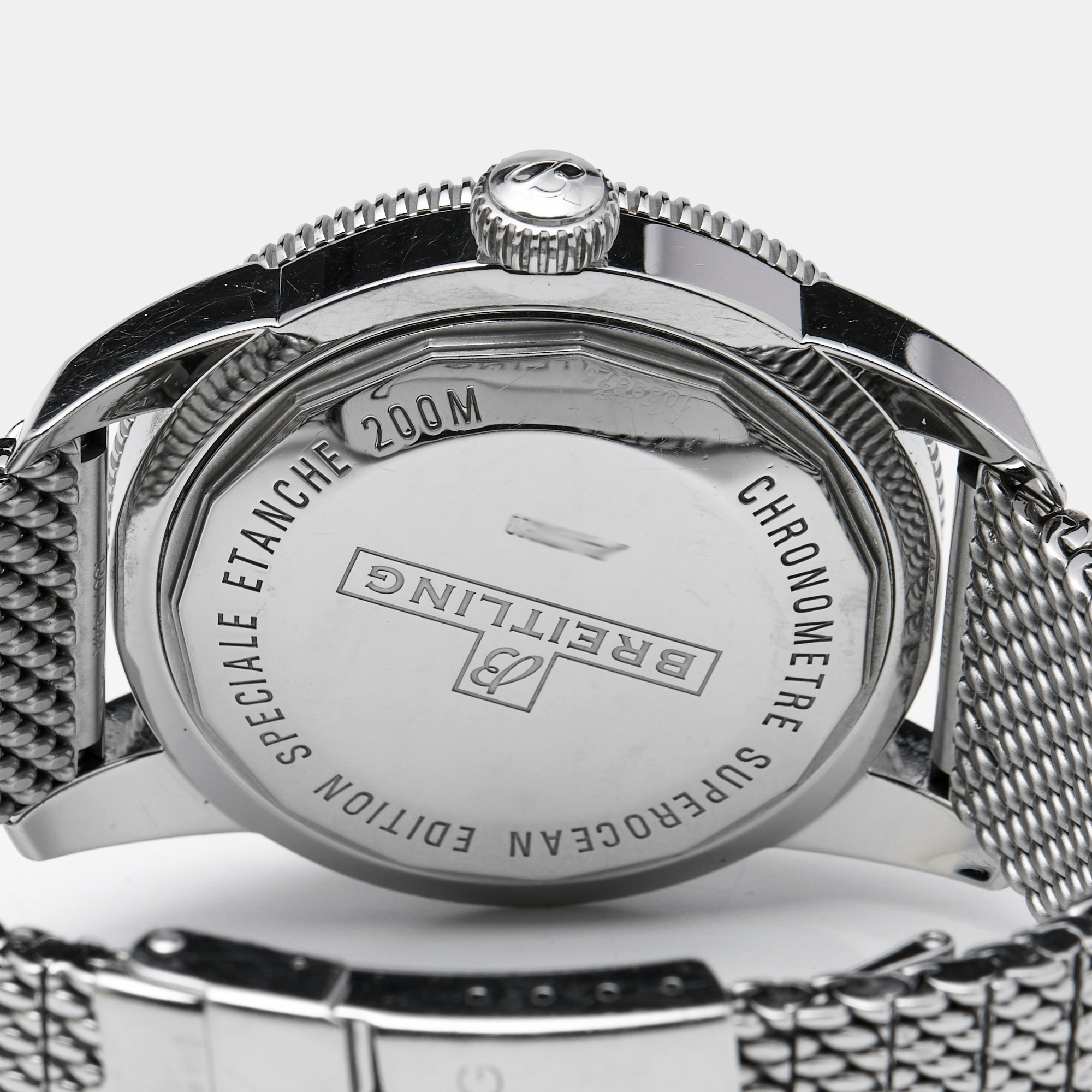 Breitling Black Stainless Steel Superocean Heritage A1732016/C734/152A Automatic Men`s Wristwatch 46 mm 