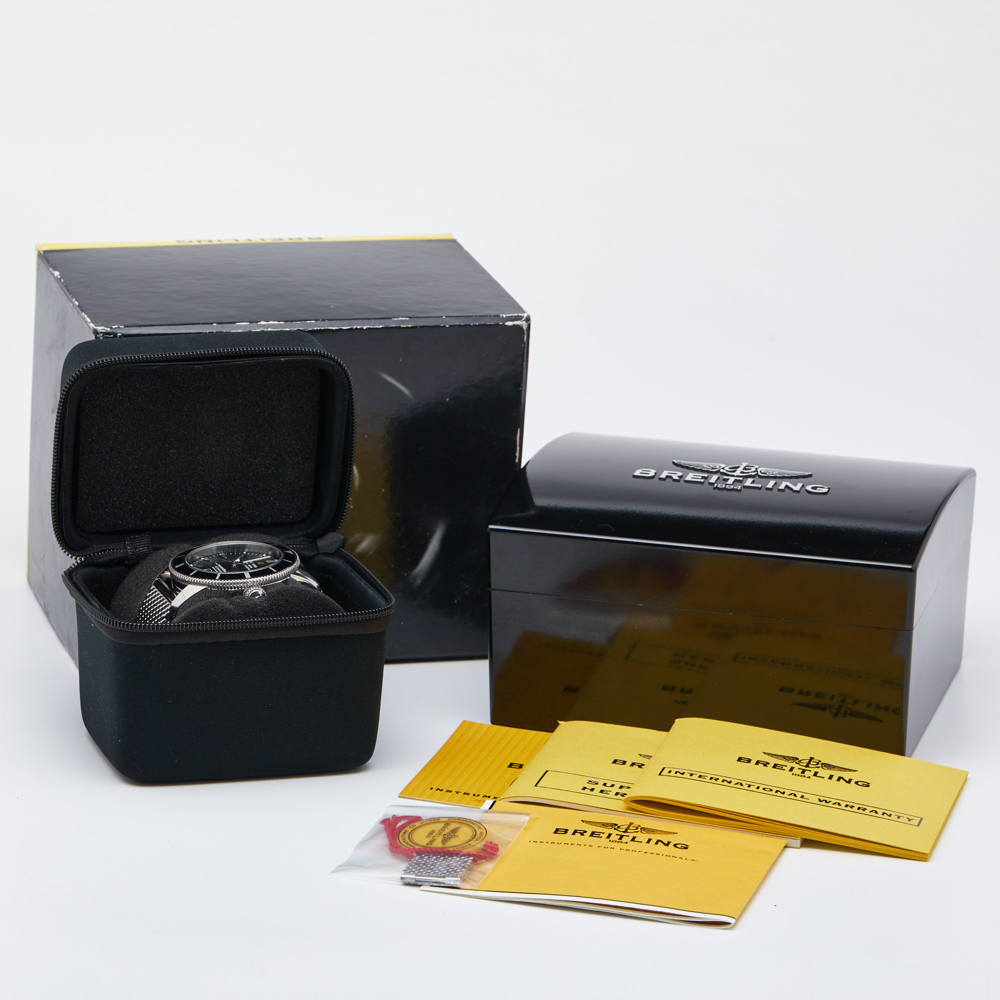 Breitling Black Stainless Steel Superocean Heritage A1732016/C734/152A Automatic Men`s Wristwatch 46 mm 