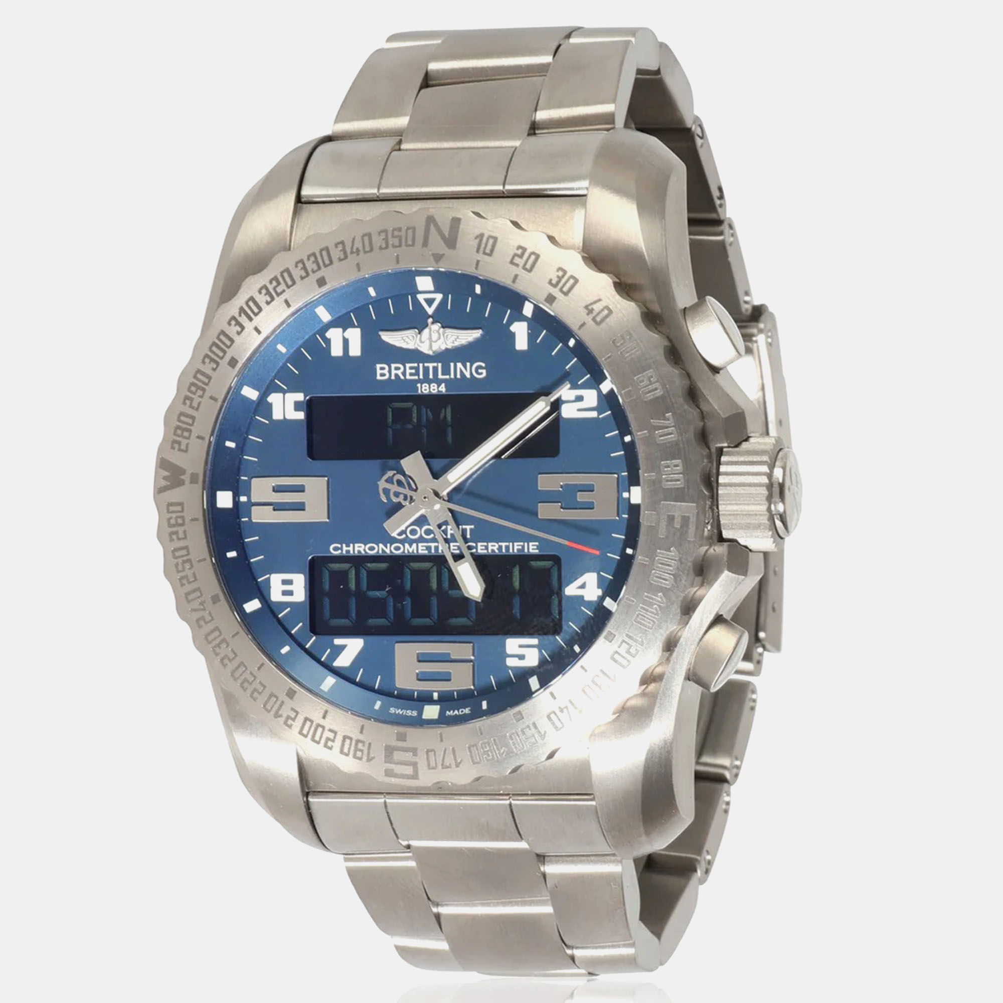 

Breitling Titanium Cockpit Men's Watch 47 mm, Blue