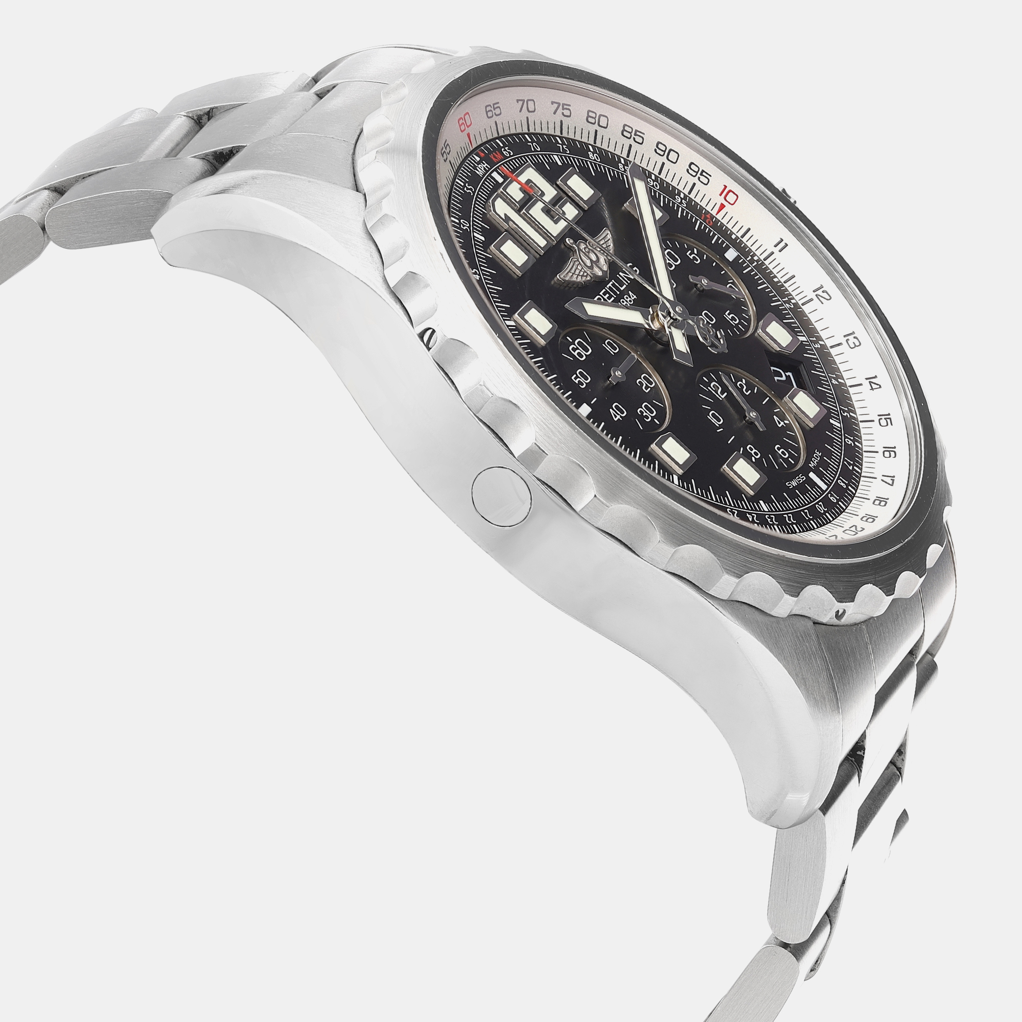 Breitling Black Stainless Steel Chronospace A2336035/BA68-167A Automatic  Men`s Wristwatch 46mm 