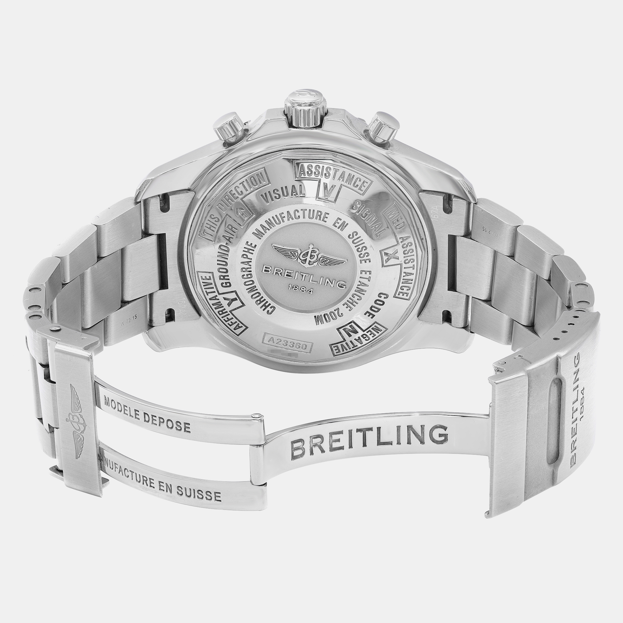 Breitling Black Stainless Steel Chronospace A2336035/BA68-167A Automatic  Men`s Wristwatch 46mm 