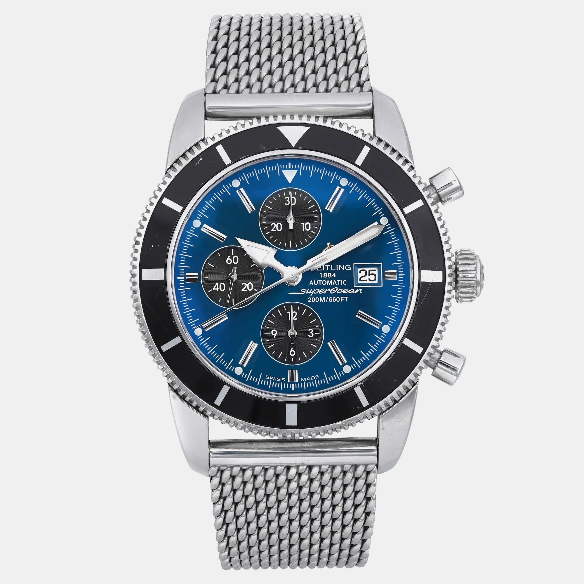 

Breitling Blue Stainless Steel Superocean Heritage Chronograph A13320 Automatic Men's Wristwatch