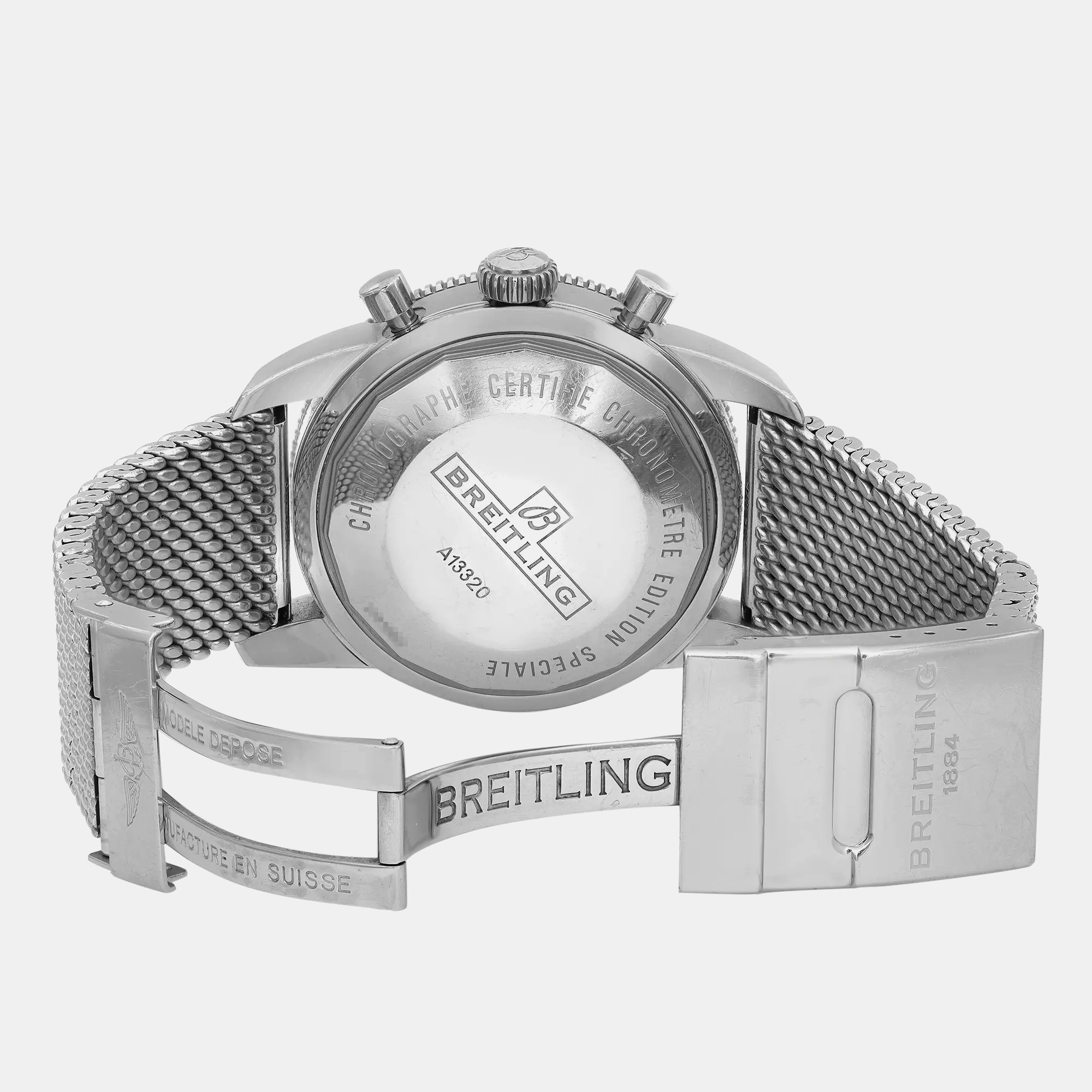 Breitling Blue Stainless Steel Superocean Heritage Chronograph A13320 Automatic  Men`s Wristwatch 46mm 