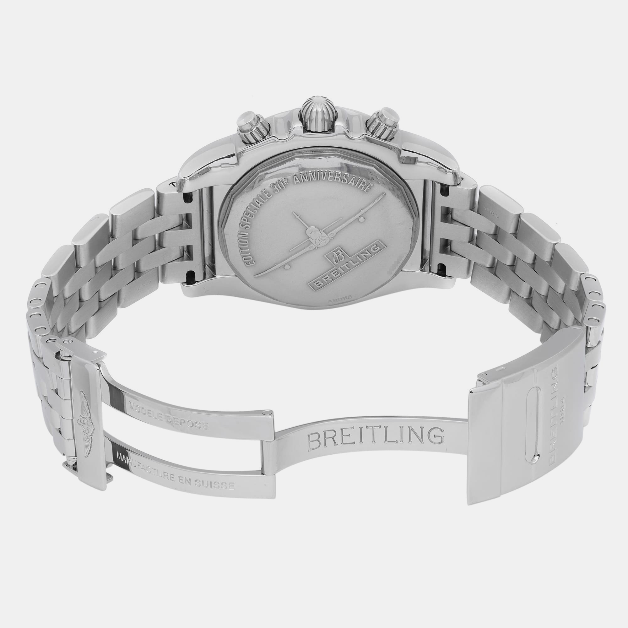 Breitling Black Stainless Steel Chronomat  Automatic Men`s Wristwatch 44 mm 