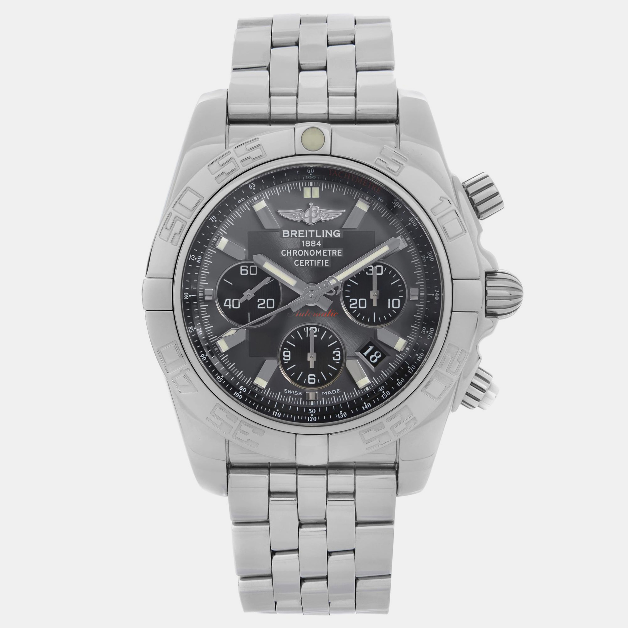 

Breitling Grey Stainless Steel Chronomat 44 Japan Limited Edition AB01151A/F577-388A Automatic Men's Wristwatch 44 mm