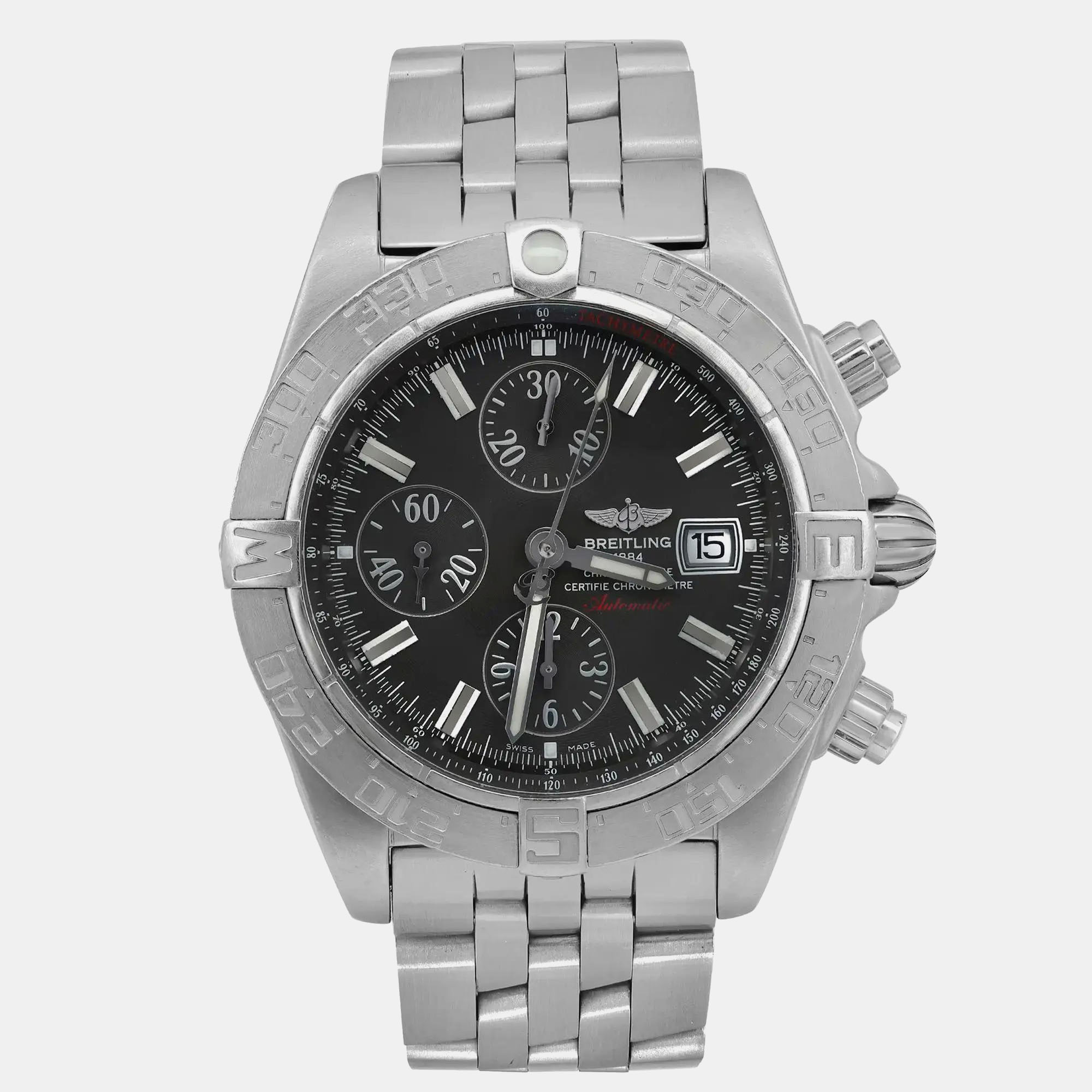 

Breitling Galactic Chronograph Ii Steel Black Dial Men's Watch A1336410/M512-379A 44 mm, Grey