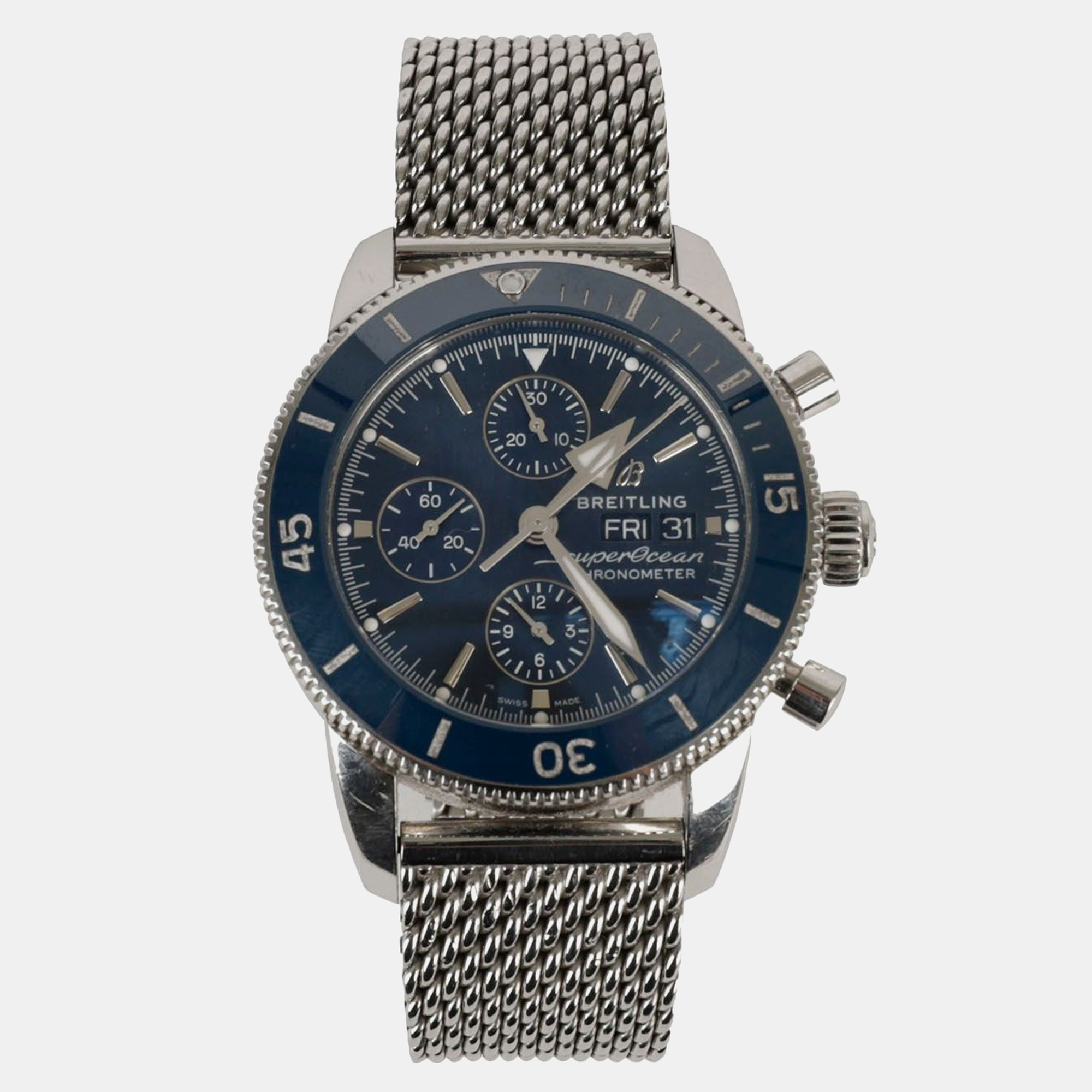 

Breitling Blue Stainless Steel Superocean Heritage A13313161C1A1 Automatic Men's Wristwatch 44 mm