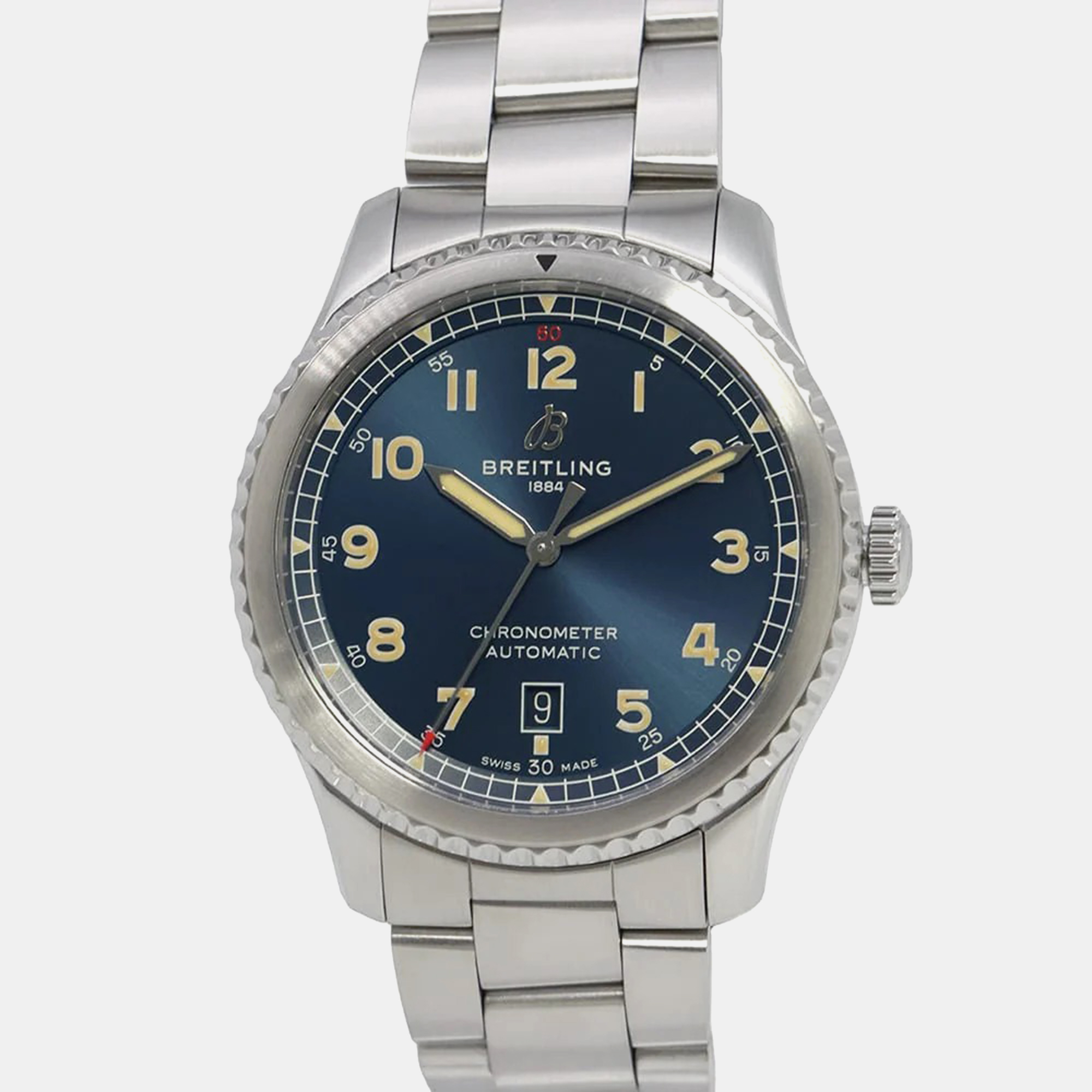 

Breitling Blue Stainless Steel Navitimer