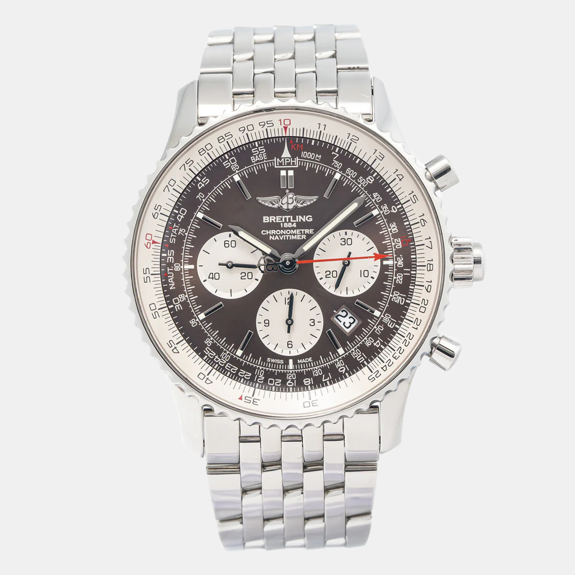 

Breitling Navitimer Rattrapante AB031021 Black Dial Stainless Steel Automatic Men's Wristwatch 45 mm