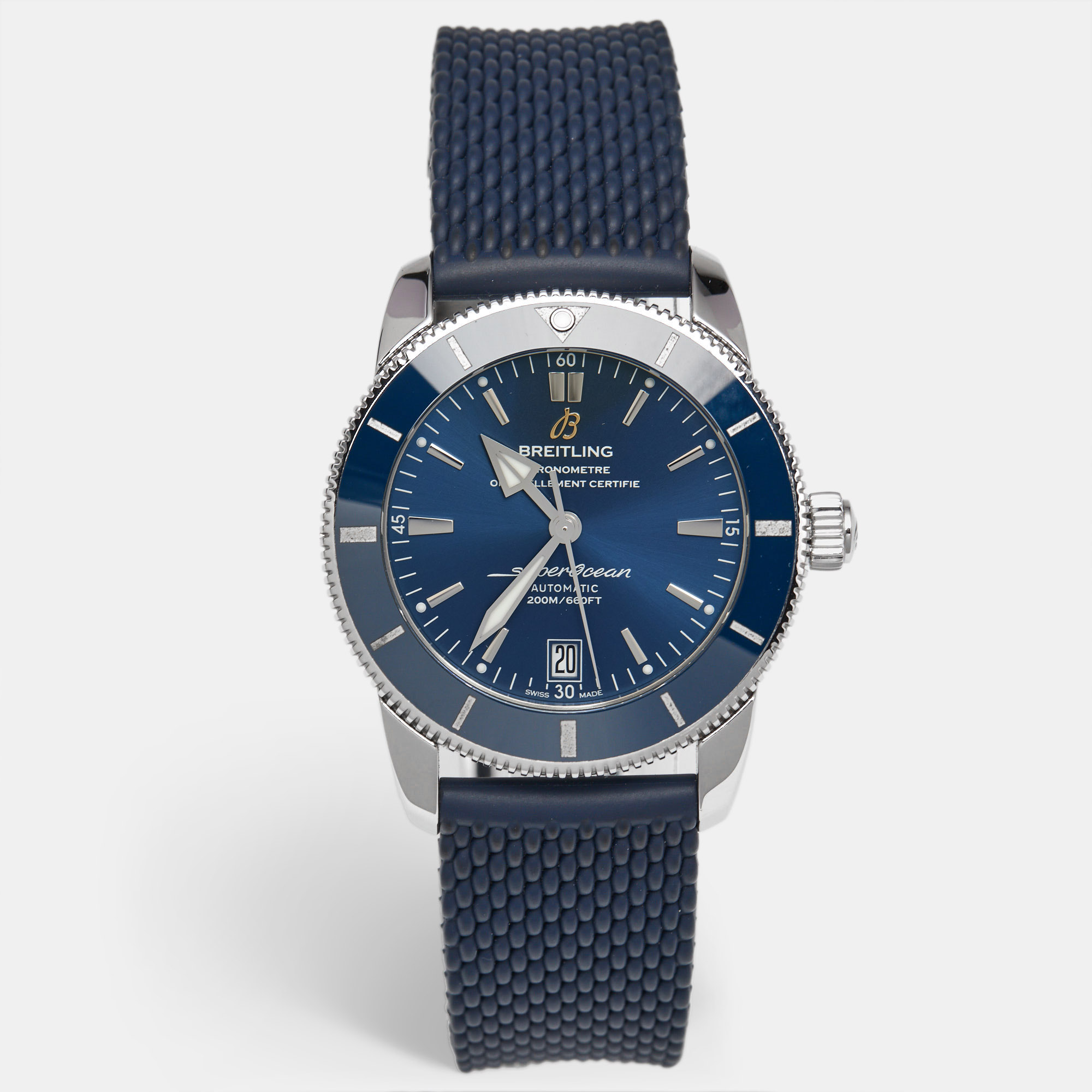 

Breitling Blue Stainless Steel Rubber Superocean Heritage II AB201016/C960 Men's Wristwatch