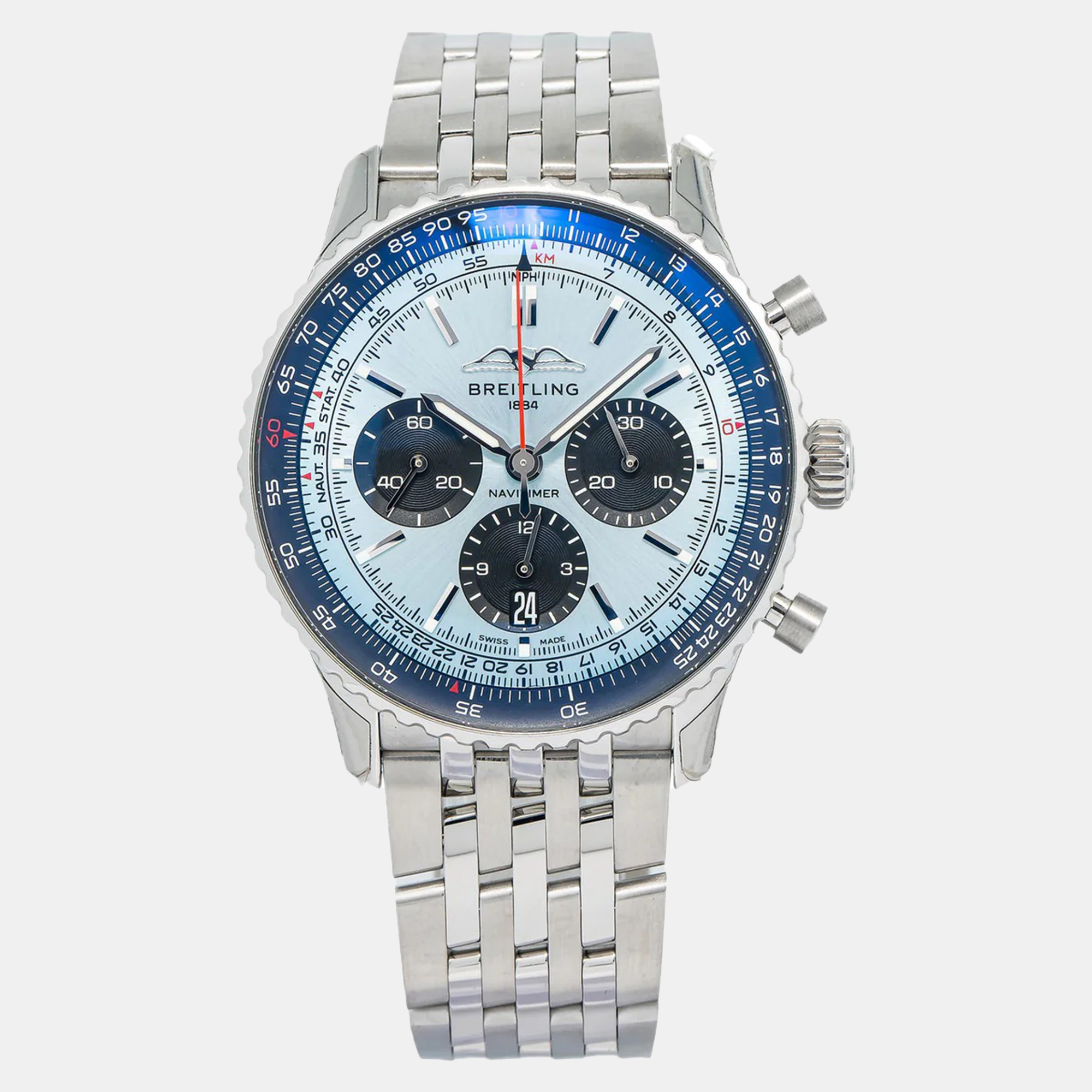 

Breitling Navitimer AB0138 Automatic Blue Stainless Steel Men's Wristwatch 43 mm