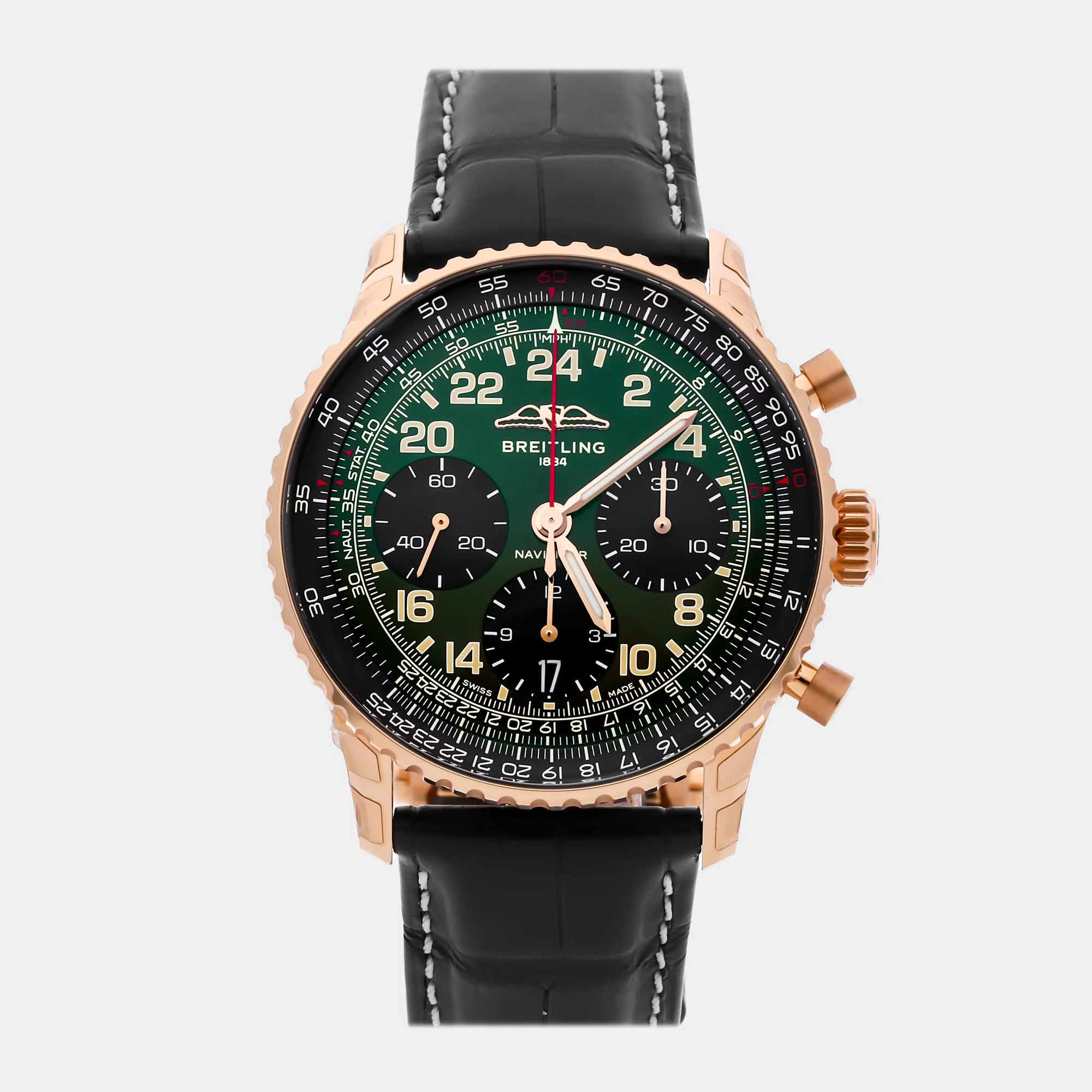 

Pre-Owned Breitling Navitimer RB12302A1L1P1, Green