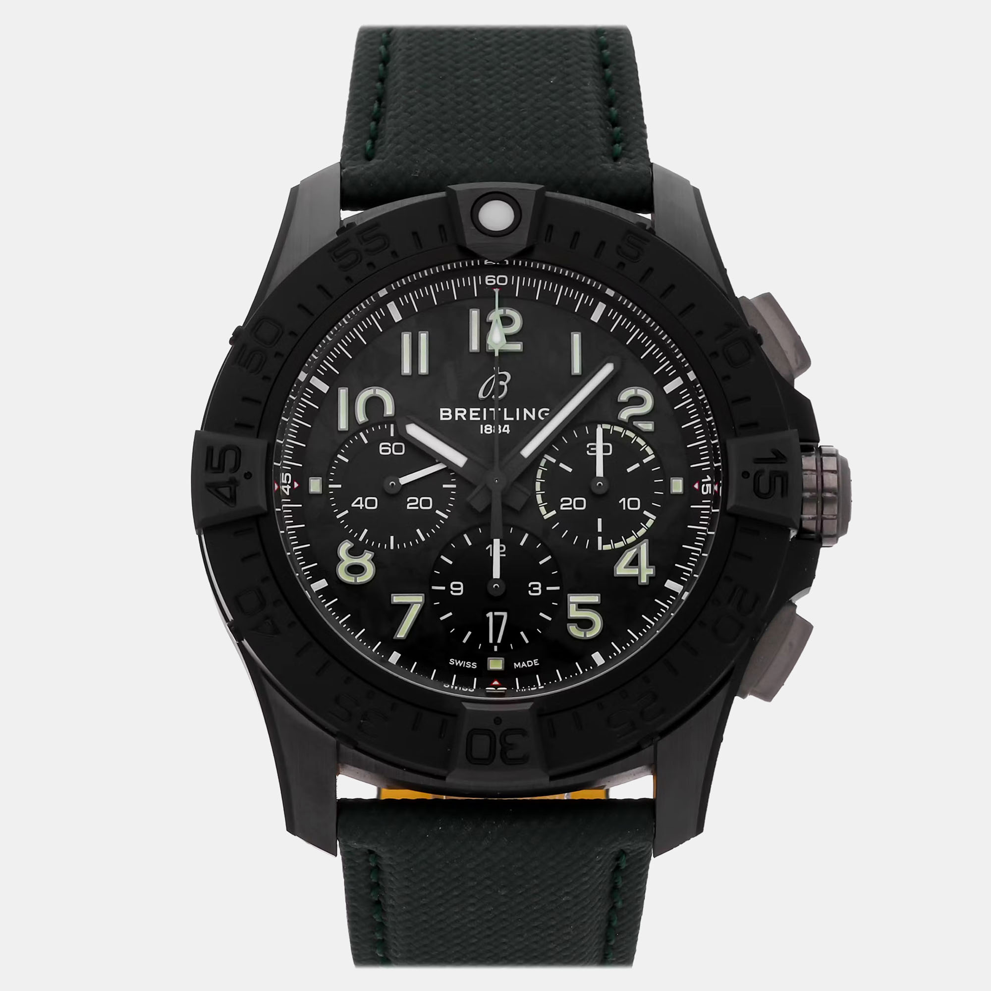

Pre-Owned Breitling Super Avenger B01 Chronograph Night Mission SB0148101B1X1, Black