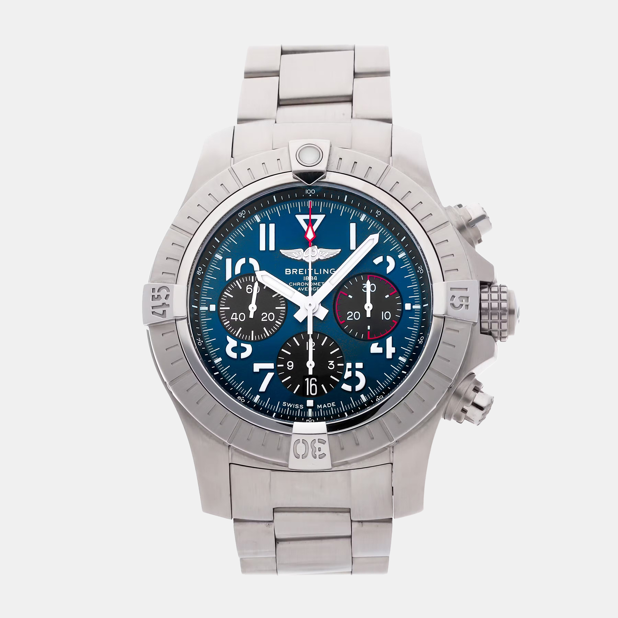 

Breitling Avenger B01 Chronograph AB01821A1C1A1 Automatic Blue Stainless Steel Men's Wristwatch