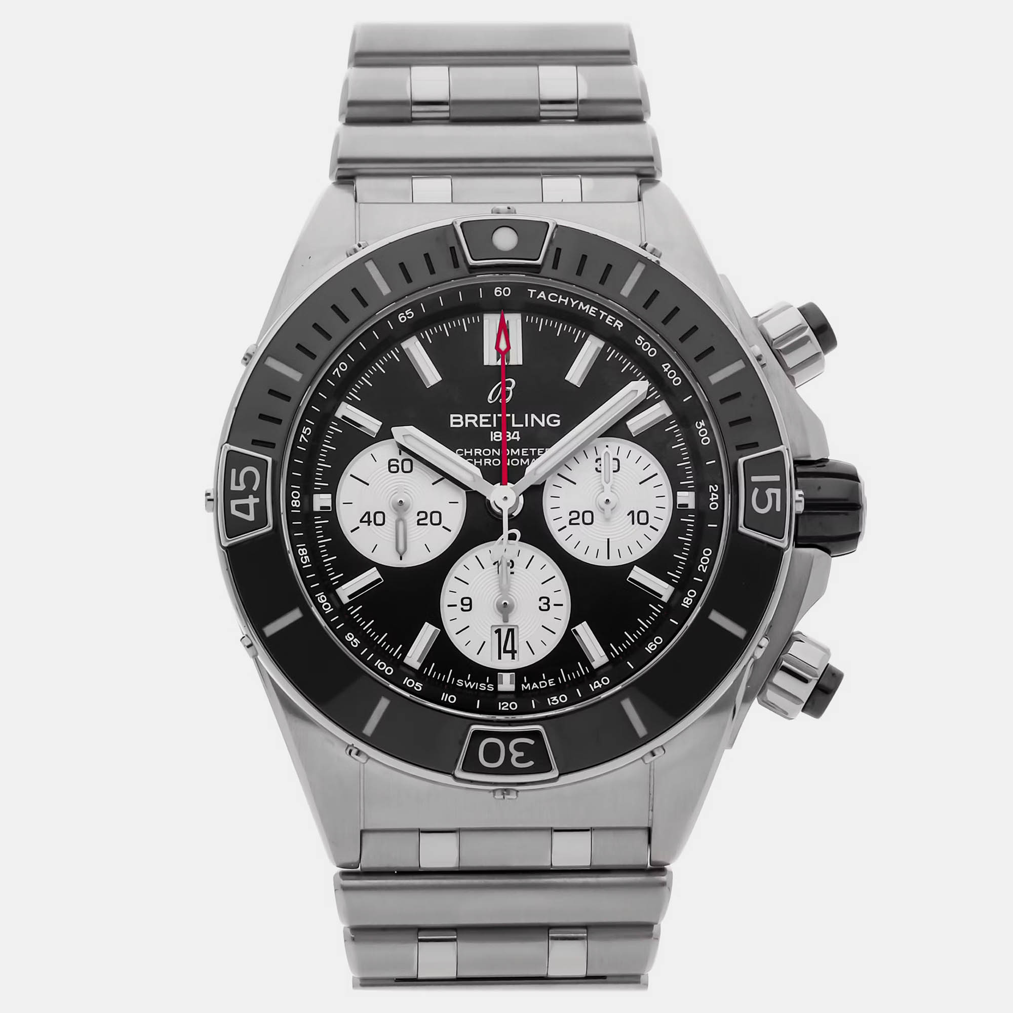 

Pre-Owned Breitling Super Chronomat B01 AB0136251B1A1, Black