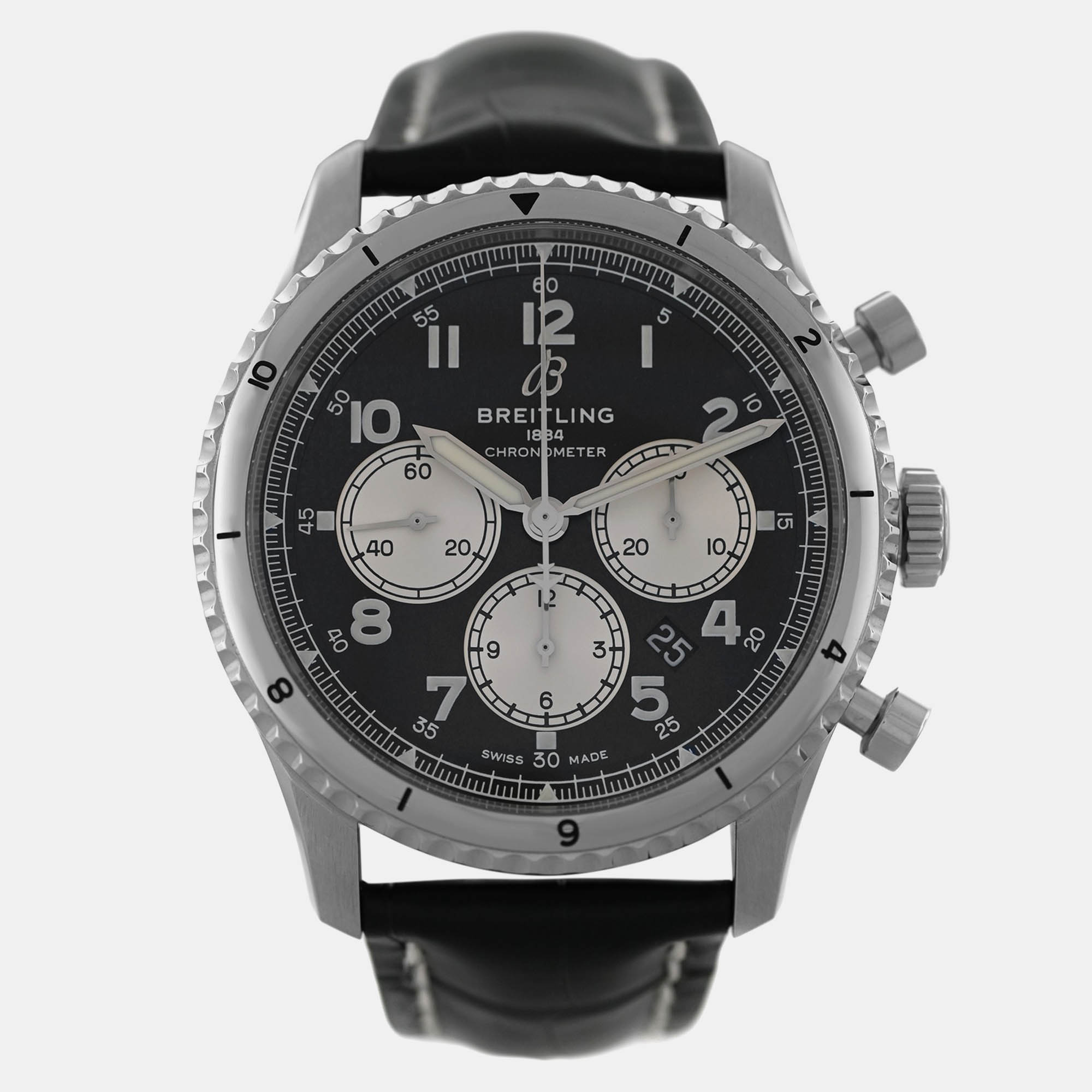 

Breitling Aviator 8 AB01191A1B1P1 Automatic Black Stainless Steel Men’s Wristwatch 43 mm