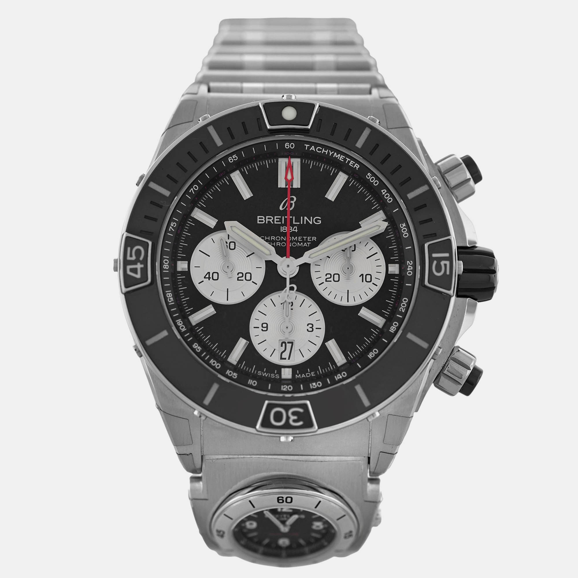 

Breitling Chronomat A61175 Automatic Black Stainless Steel Men’s Wristwatch 44 mm
