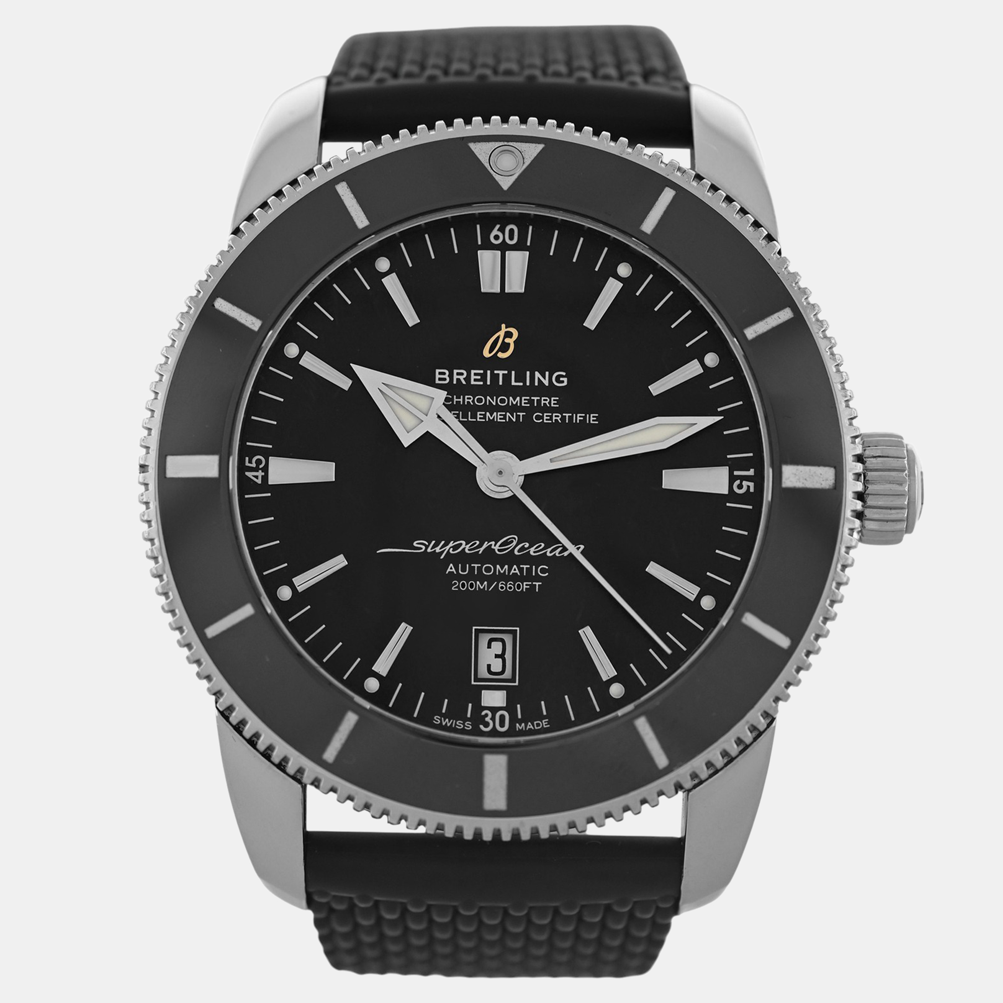 

Breitling Superocean AB2020 Automatic Black Stainless Steel Men's Wristwatch 46 mm
