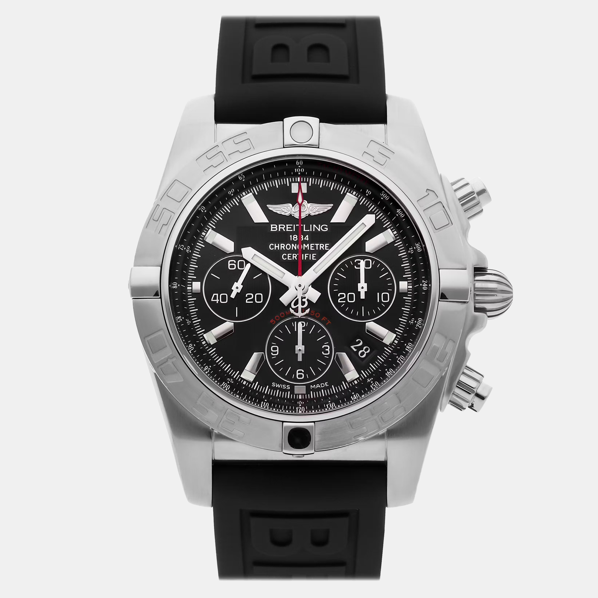 

Breitling Chronomat AB011010/BB08 Automatic Black Stainless Steel Men’s Wristwatch 44 mm