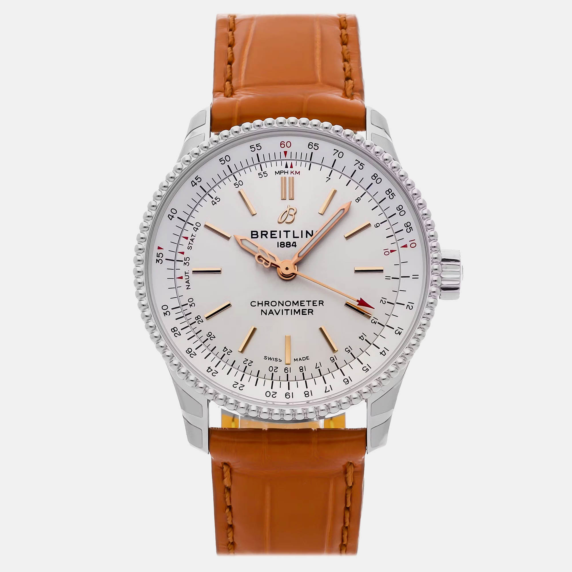 

Breitling Navitimer A17395F41G1P3 Automatic Silver Stainless Steel Men’s Wristwatch 35 mm