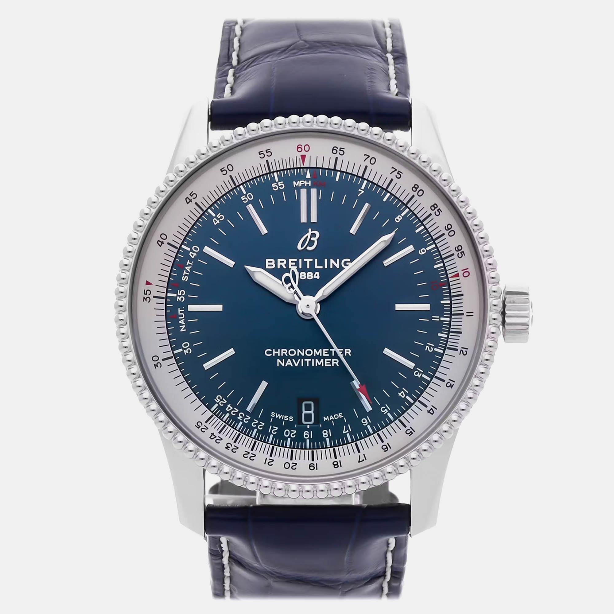 

Pre-Owned Breitling Navitimer Men's Watch Automatic 38 mm, Blue