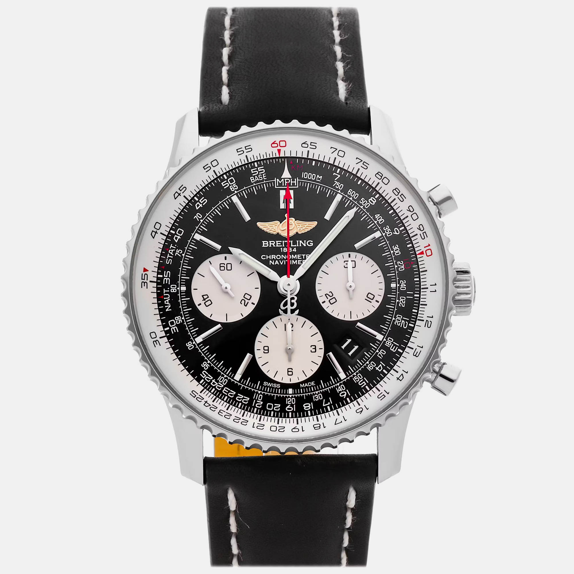 

Pre-Owned Breitling Navitimer 01 AB012012/BB01 43 mm, Black