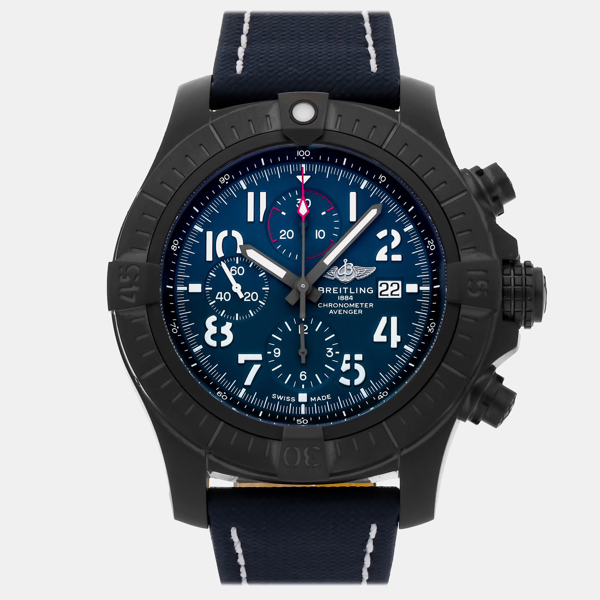 

Pre-Owned Breitling Super Avenger Chronograph Night Mission V13375101C1X1, Blue