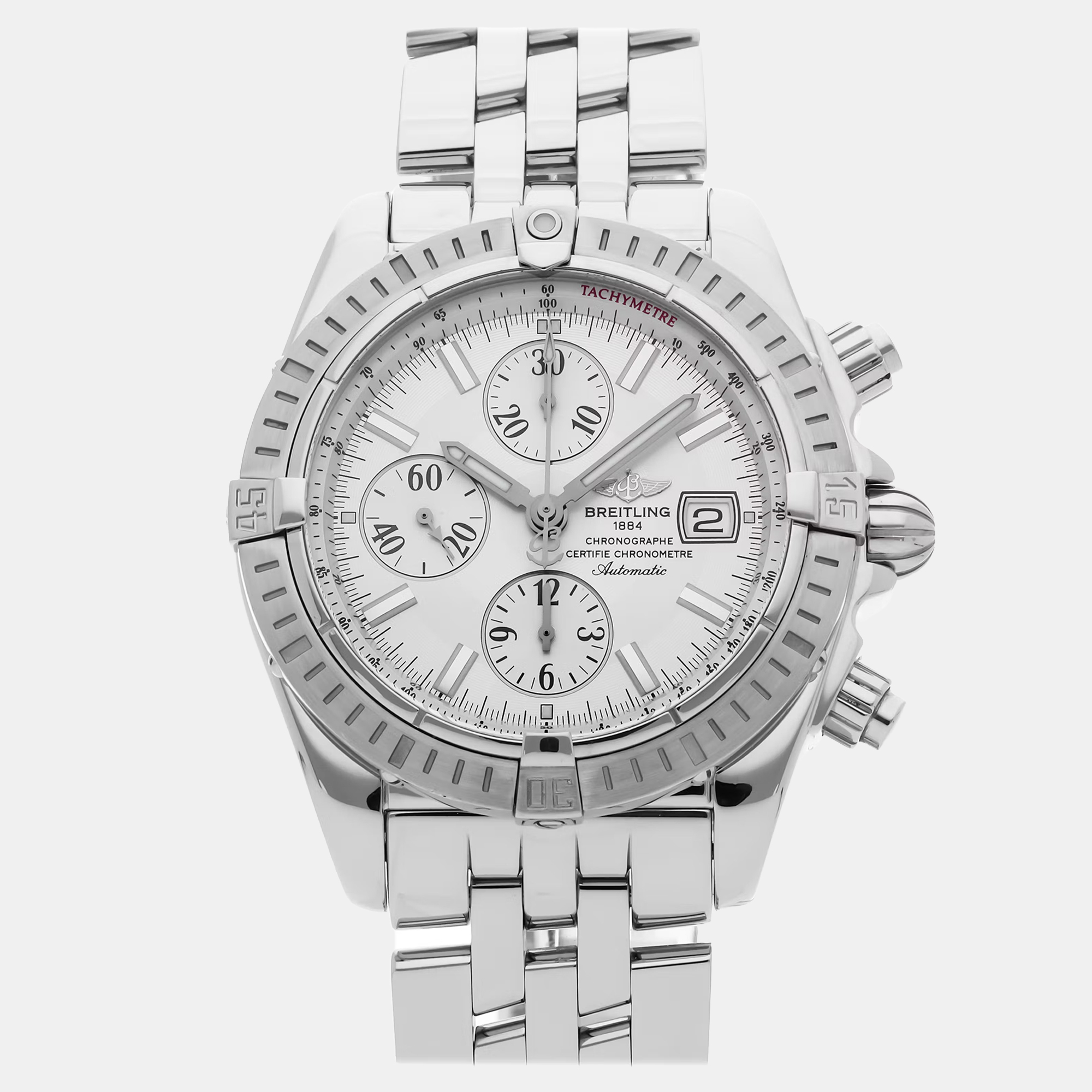 

Pre-Owned Breitling Chronomat Evolution A1335611/G569 Silver Automatic Stainless Steel Men's Wristwatch 43 mm
