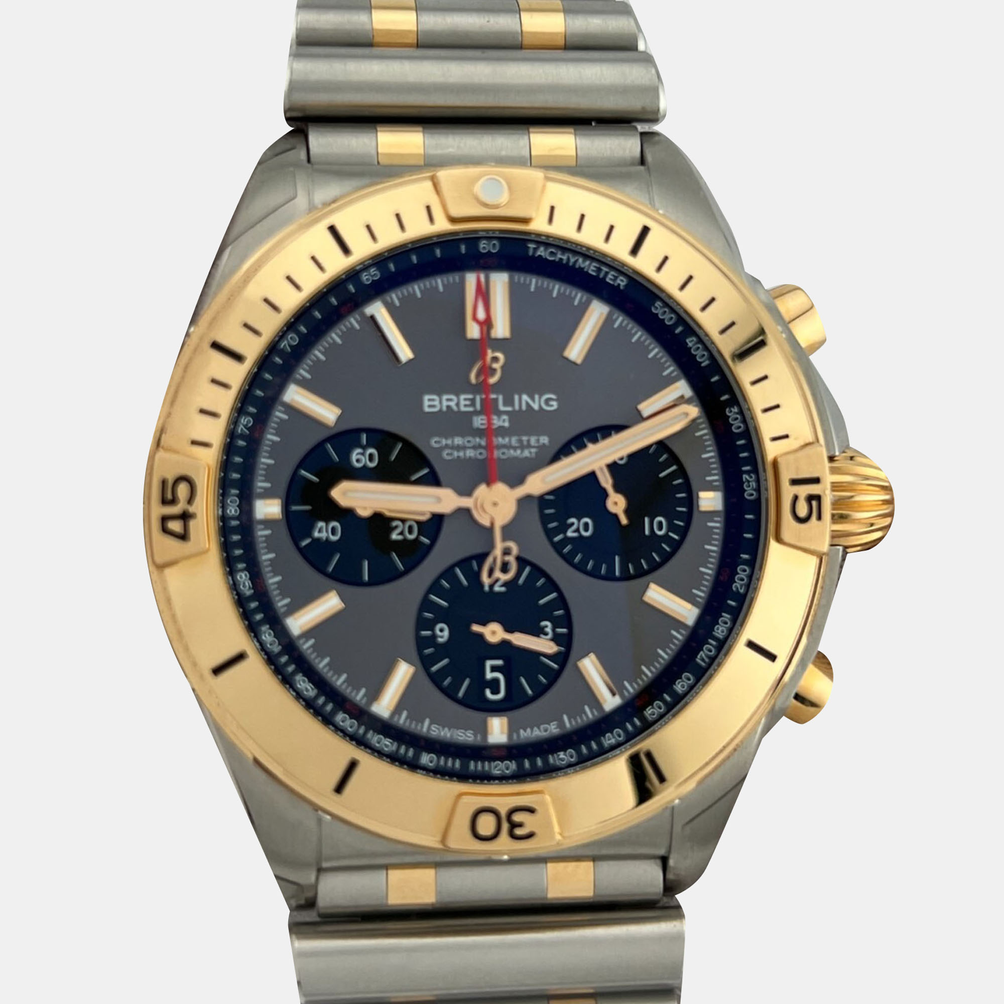 

Breitling Chronomat UB0134 Automatic Anthracite Stainless Steel 18K Rose Gold Men's Wristwatch 42 mm, Grey