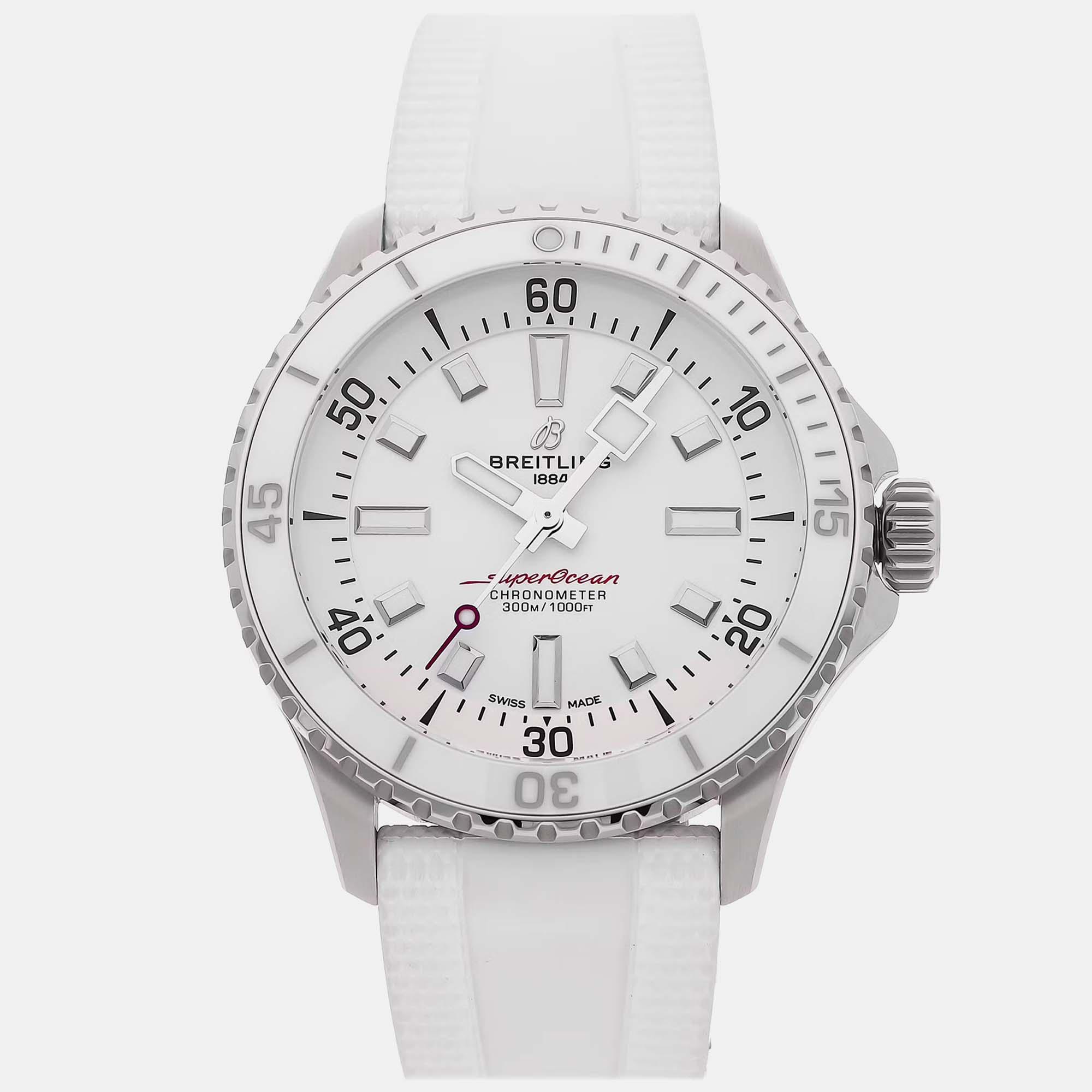 

Pre-Owned Breitling SuperOcean A17375A71A1S1 Automatic Men's Watch 42 mm, White