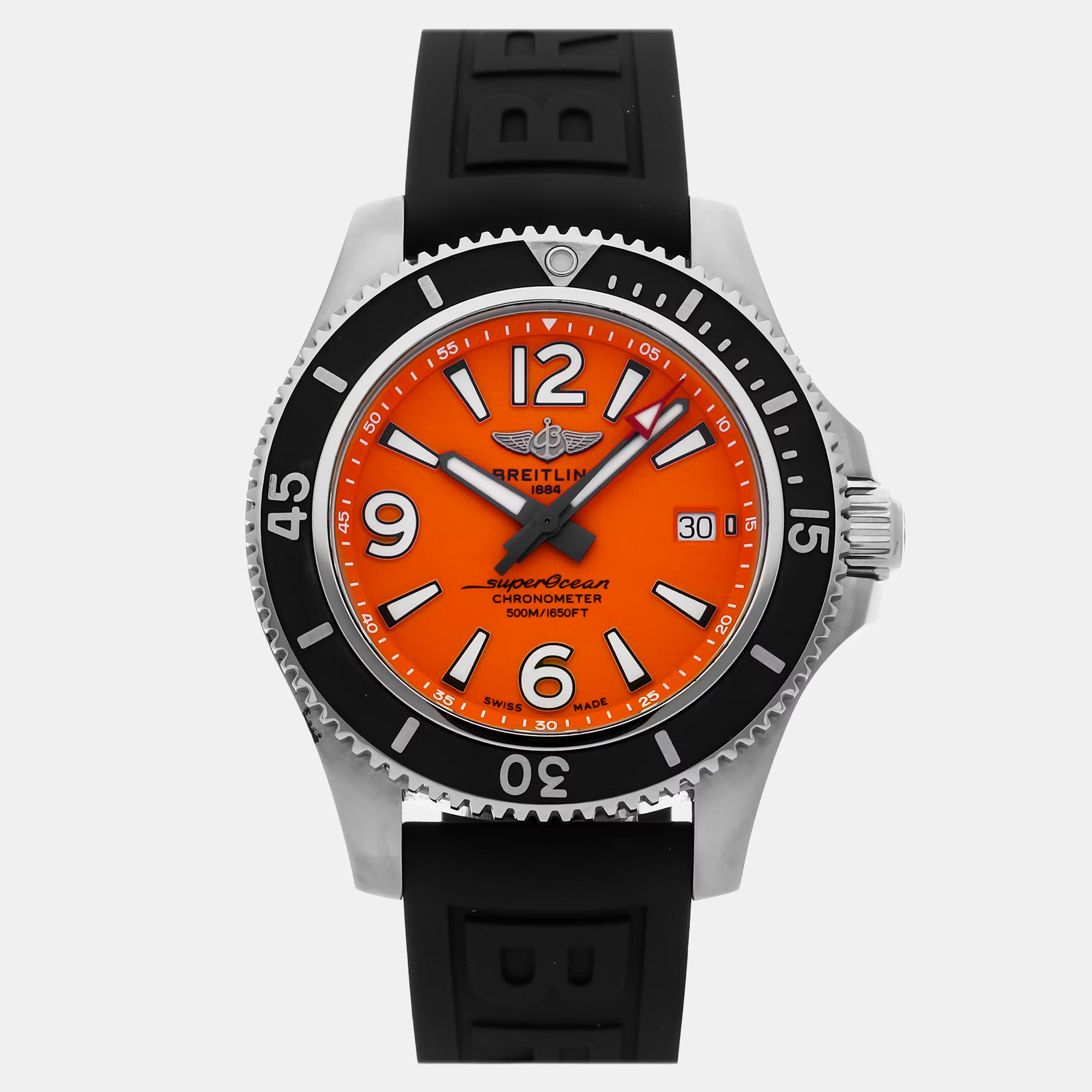 

Pre-Owned Breitling Superocean A17366D71O1S1 42 mm, Orange