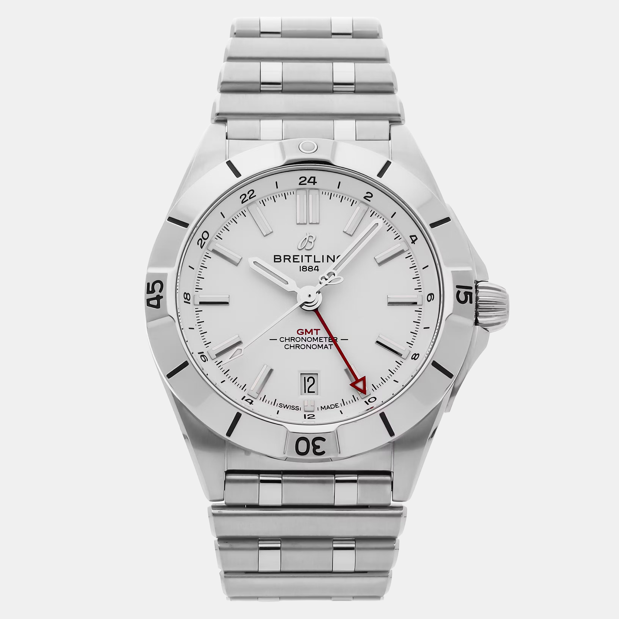 

Pre-Owned Breitling Chronomat GMT A32398101A1A1 40 mm, Silver