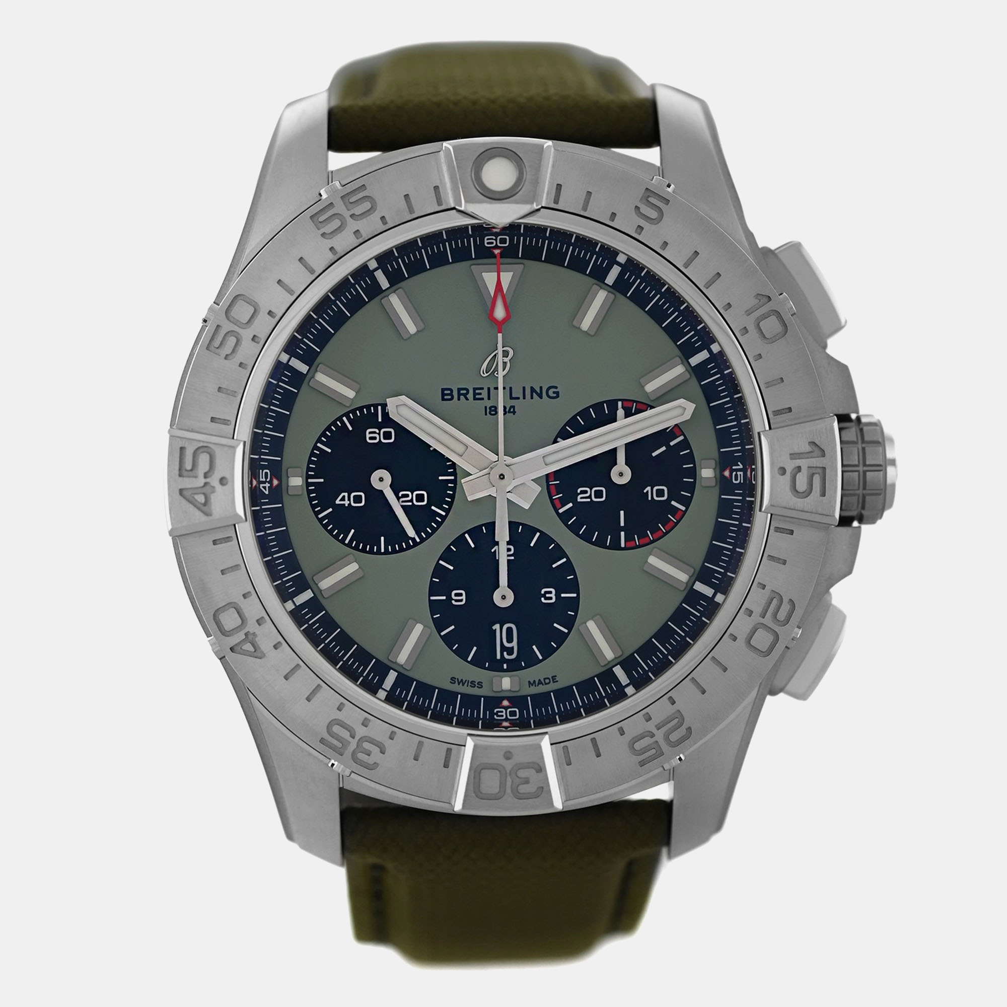 

Breitling Avenger B01 Chronograph Ab0147101l1x1 Automatic Green Stainless Steel Men's Wristwatch 44 mm